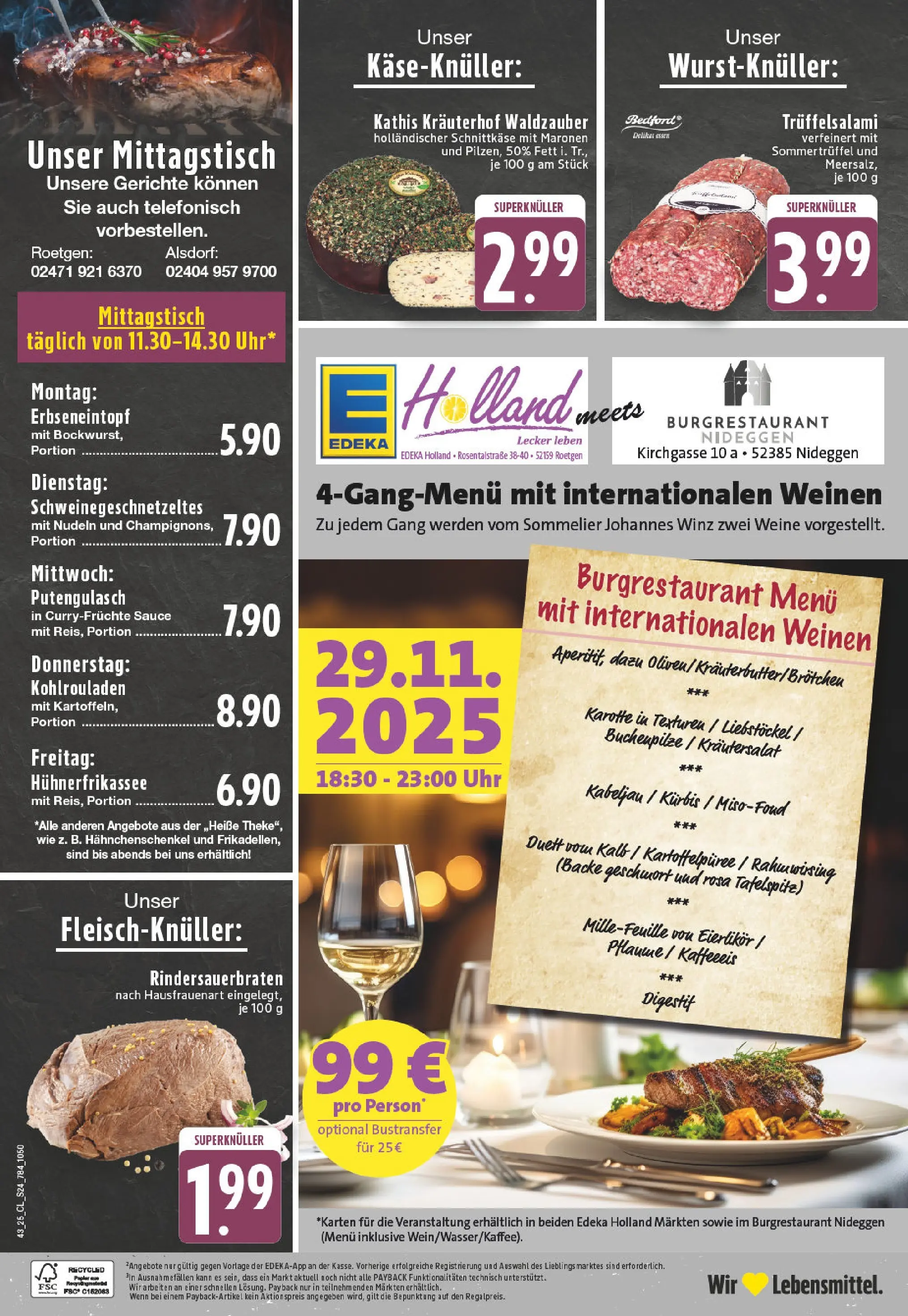 Edeka prospekt Roetgen	 (ab 19.10.2025) » Angebote Online | Seite: 24 | Produkte: Tafelspitz, Hahnchenschenkel, Nudeln, Karotte