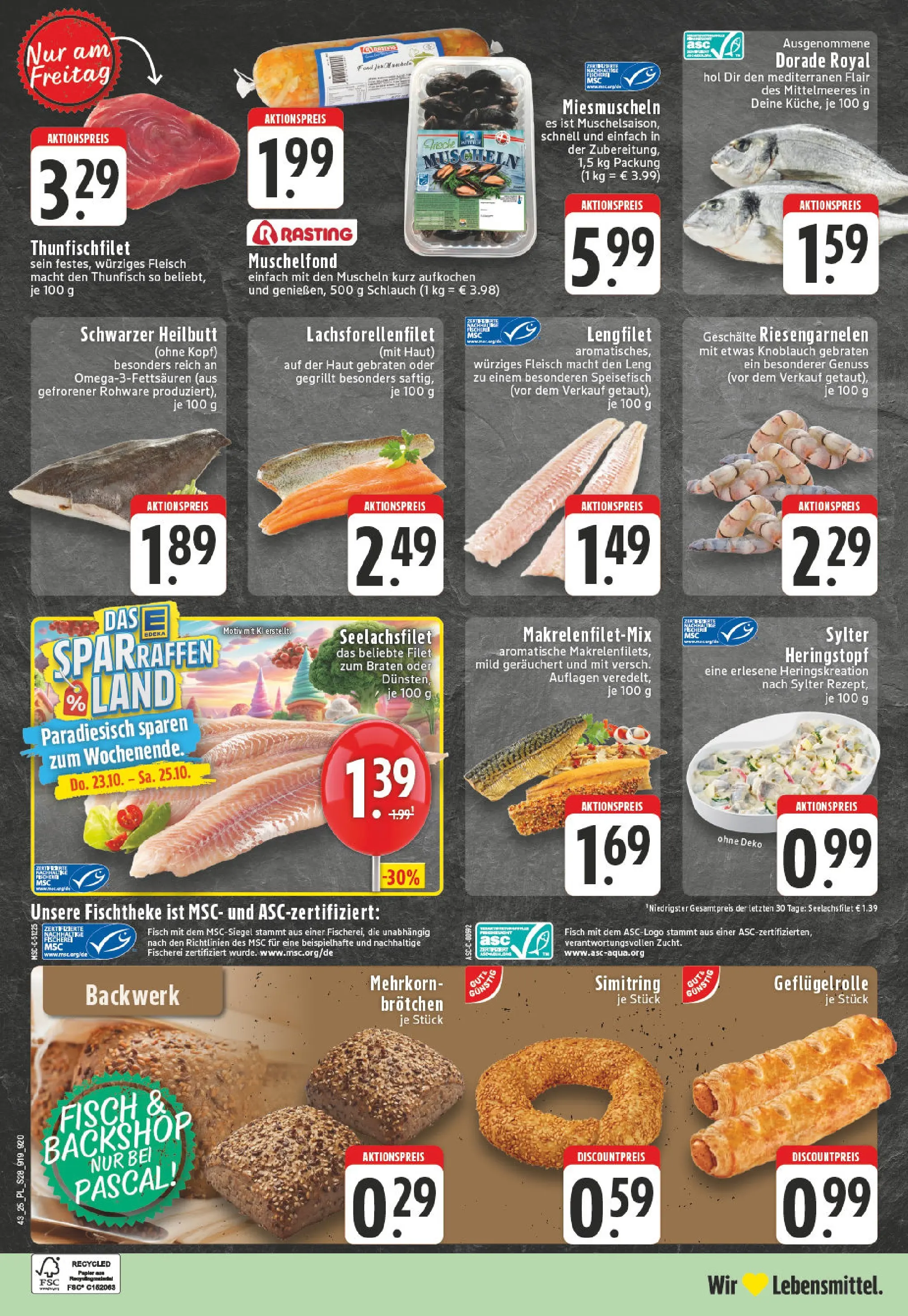 Edeka prospekt Xanten	 (ab 19.10.2025) » Angebote Online | Seite: 28 | Produkte: Dorade, Thunfisch, Fisch, Fleisch