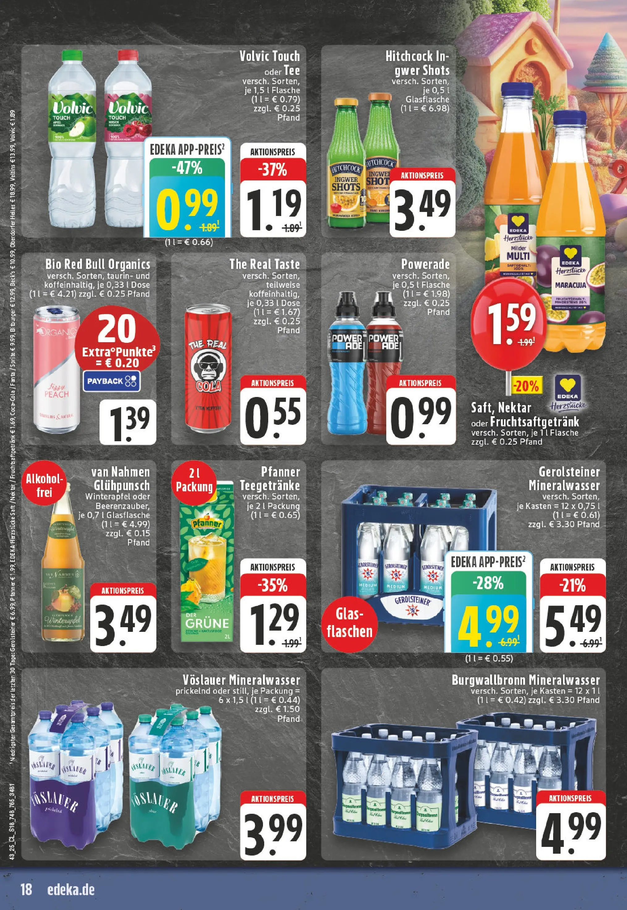 Edeka prospekt Mönchengladbach	 (ab 19.10.2025) » Angebote Online | Seite: 18 | Produkte: Bitburger, Volvic touch, Tee, Gerolsteiner