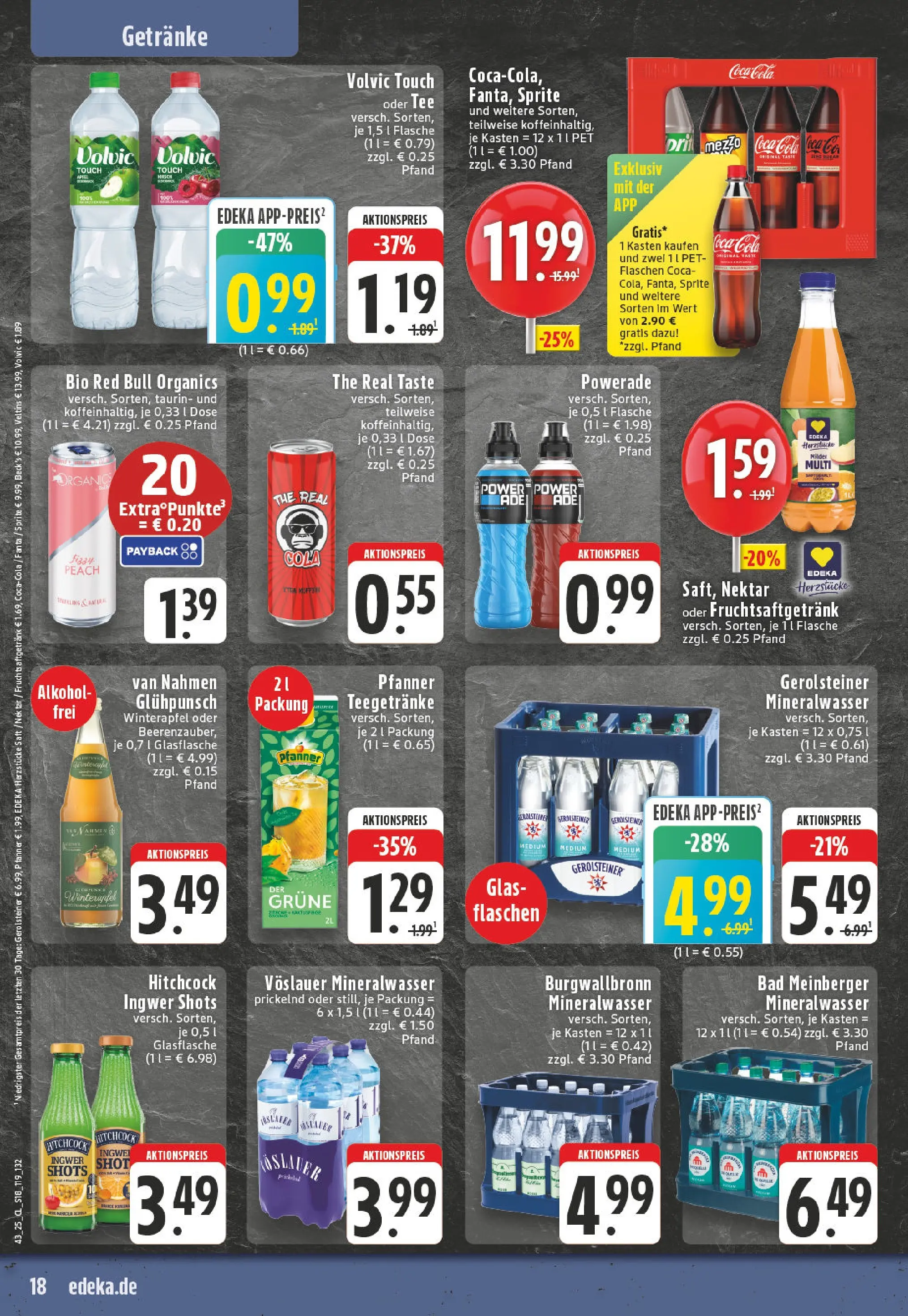 Edeka prospekt Geseke	 (ab 19.10.2025) » Angebote Online | Seite: 18 | Produkte: Red bull, Bad, Saft, Tee