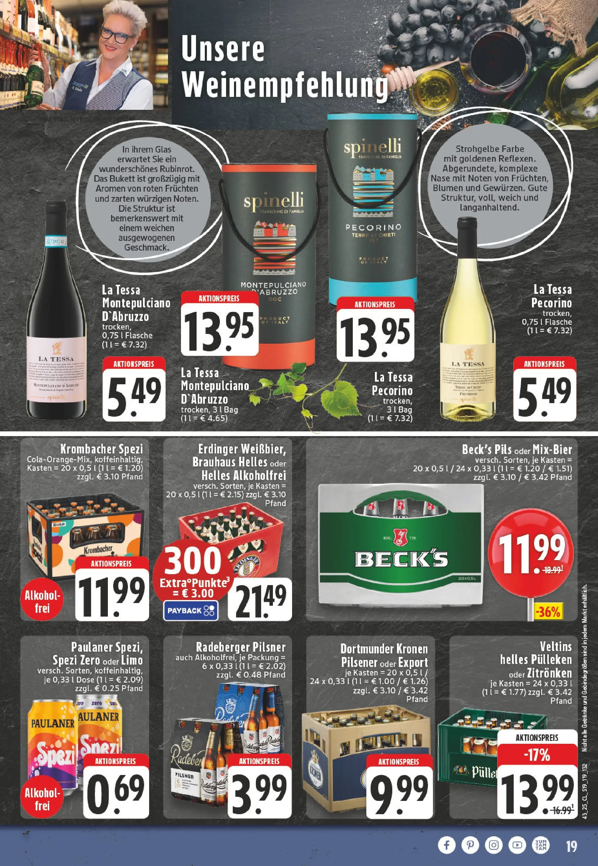 Edeka prospekt Geseke	 (ab 19.10.2025) » Angebote Online | Seite: 19 | Produkte: Pils, Blumen, Krombacher, Veltins