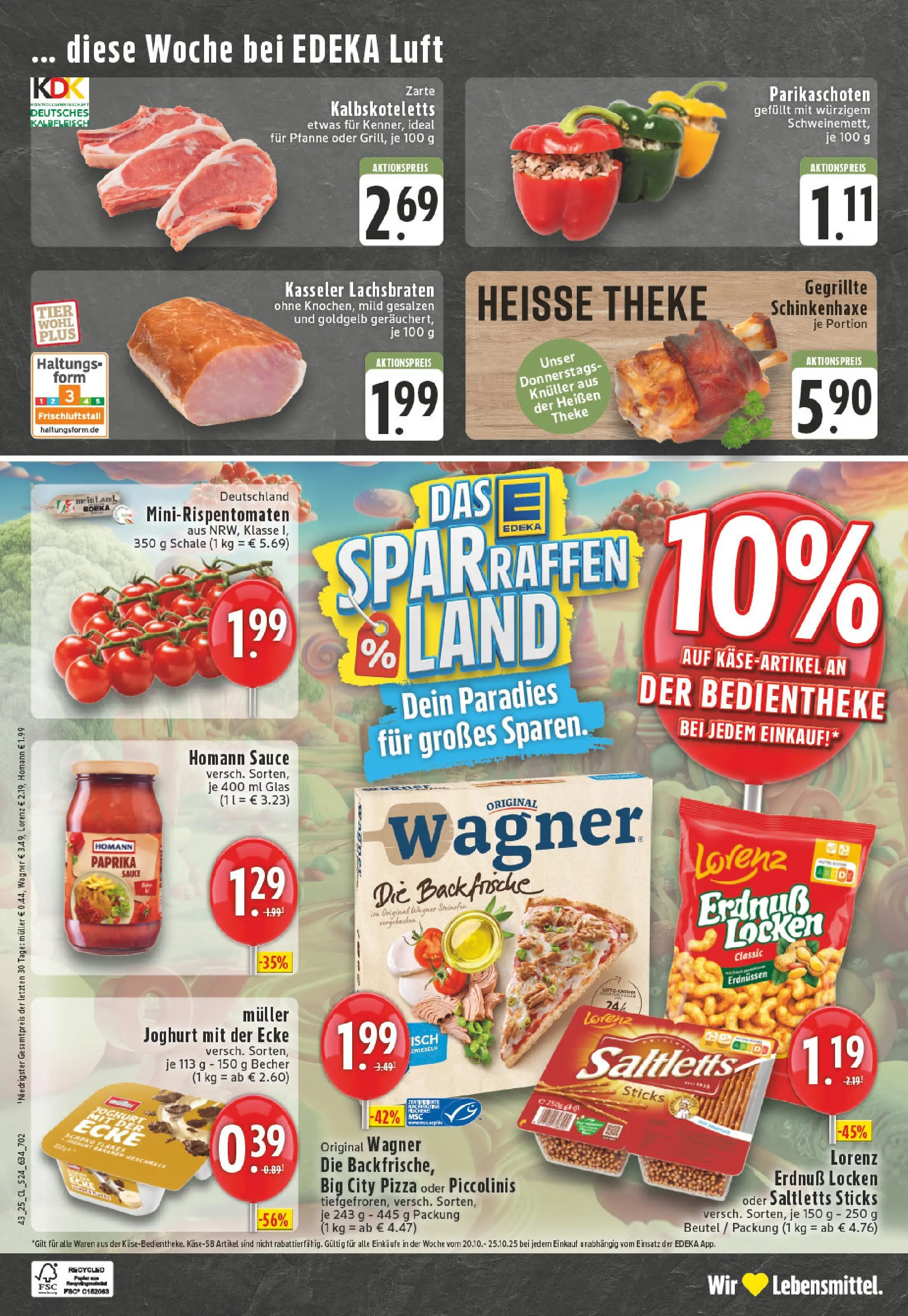 Edeka prospekt Rheinberg - Borth	 (ab 19.10.2025) » Angebote Online | Seite: 24 | Produkte: Joghurt, Zwiebeln, Paprika, Piccolinis
