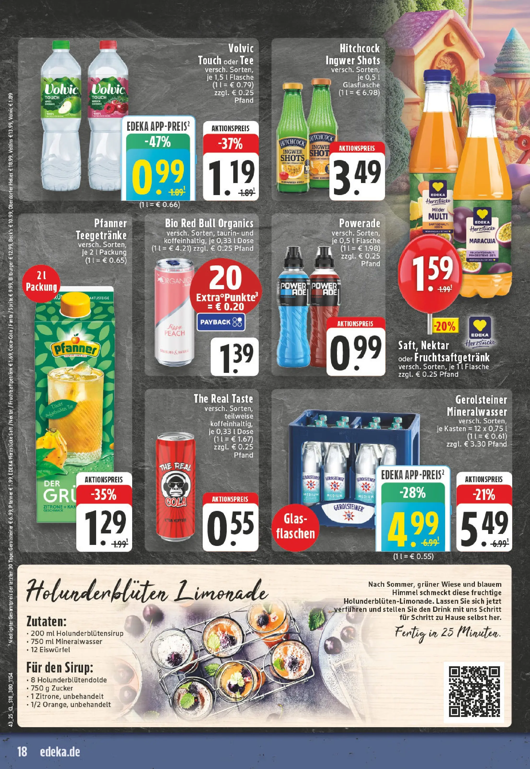 Edeka prospekt Bad Marienberg	 (ab 19.10.2025) » Angebote Online | Seite: 18 | Produkte: Bitburger, Limonade, Volvic touch, Sirup