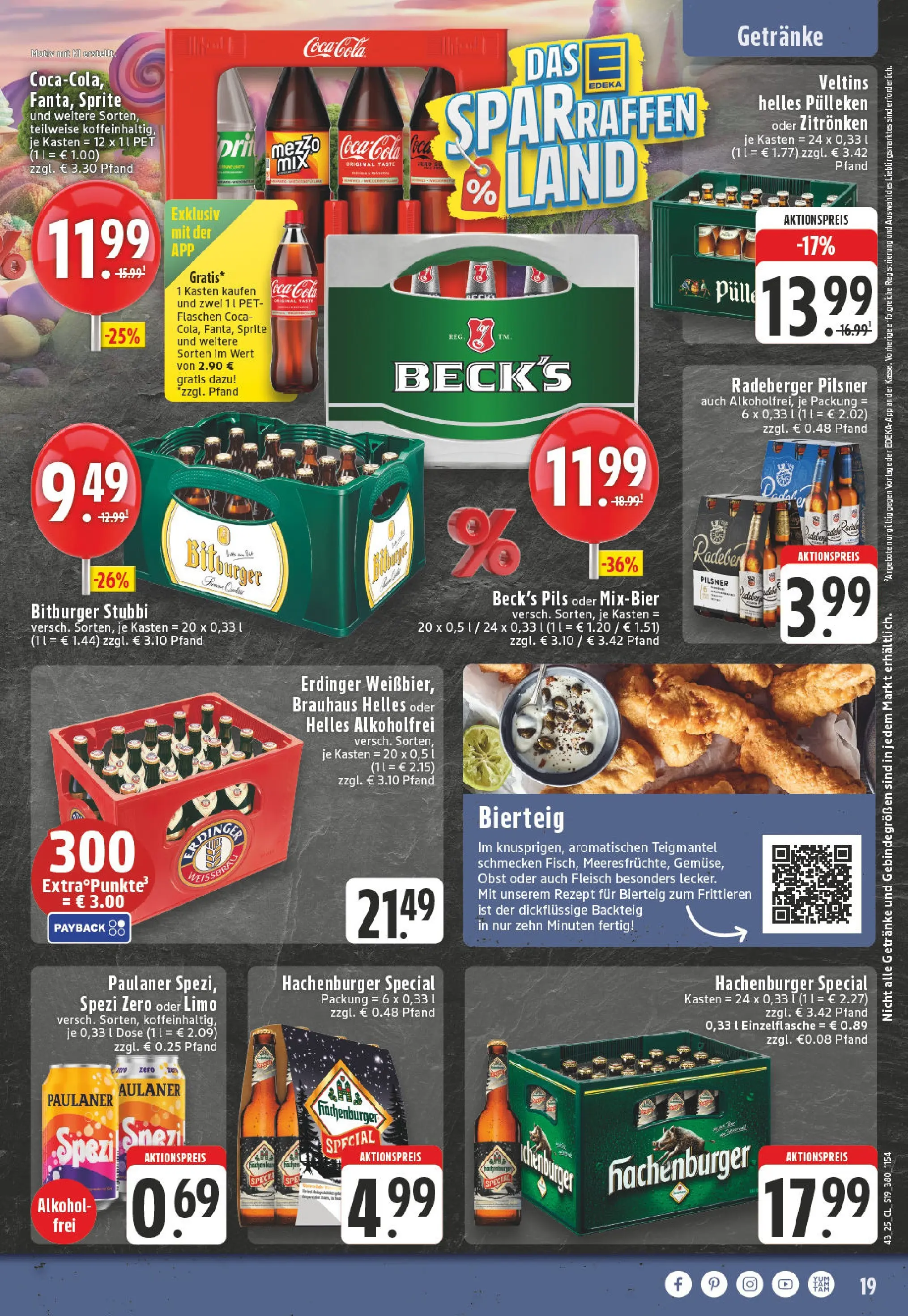 Edeka prospekt Bad Marienberg	 (ab 19.10.2025) » Angebote Online | Seite: 19 | Produkte: Pils, Obst, Fleisch, Paulaner