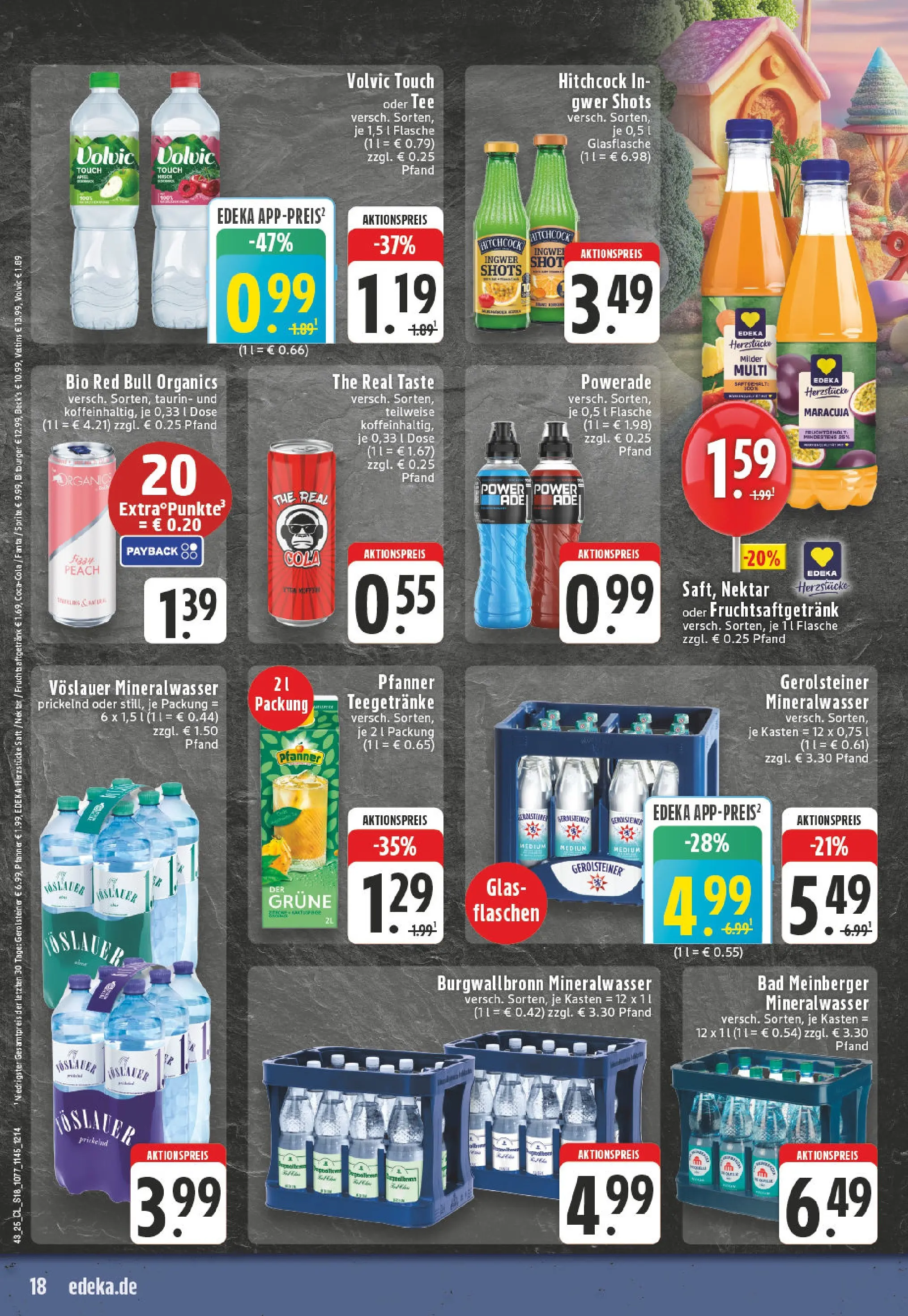 Edeka prospekt Herne	 (ab 19.10.2025) » Angebote Online | Seite: 18 | Produkte: Fanta, Volvic touch, Saft, Tee