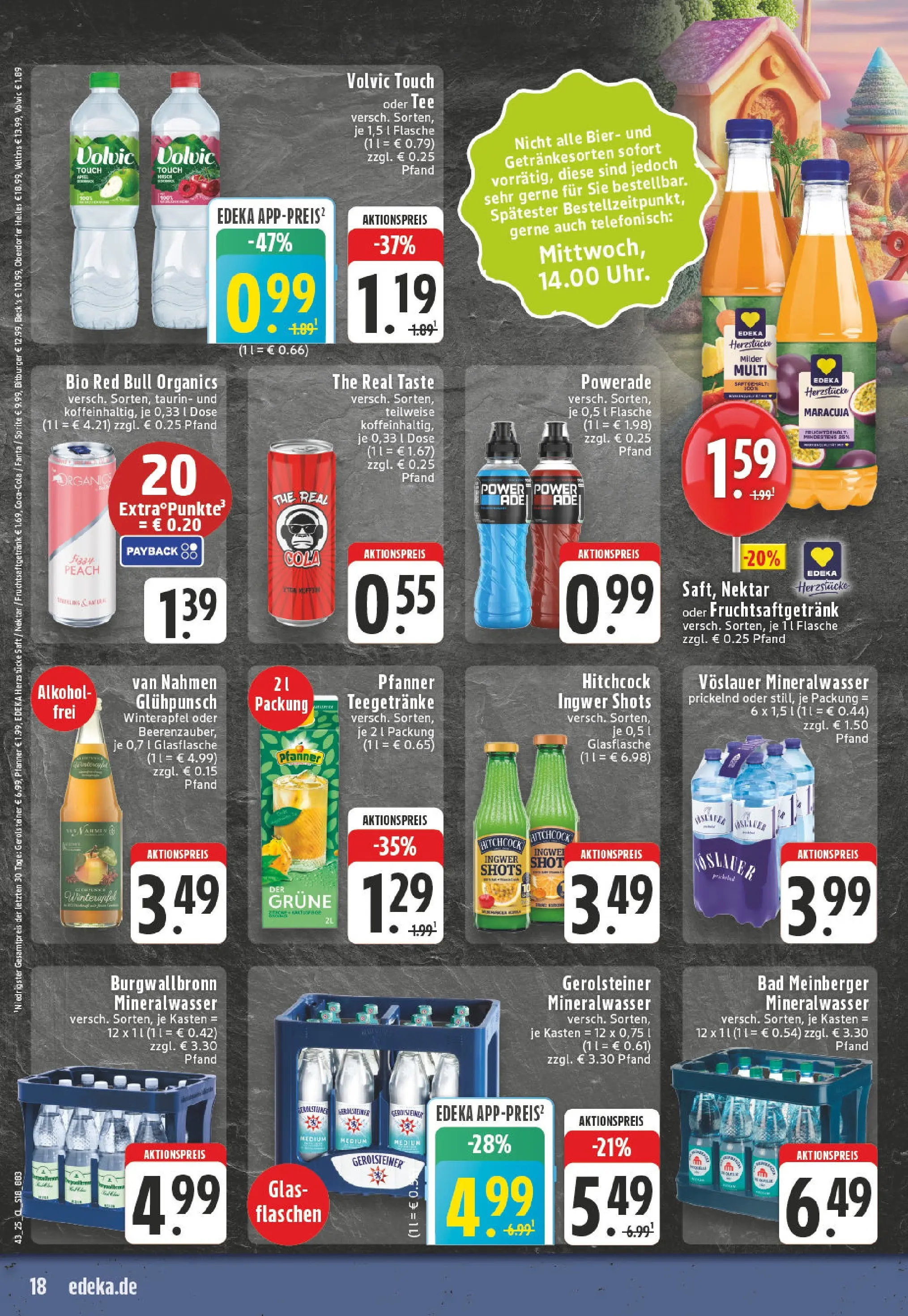 Edeka prospekt Erkelenz	 (ab 19.10.2025) » Angebote Online | Seite: 18 | Produkte: Red bull, Sprite, Cola, Gerolsteiner
