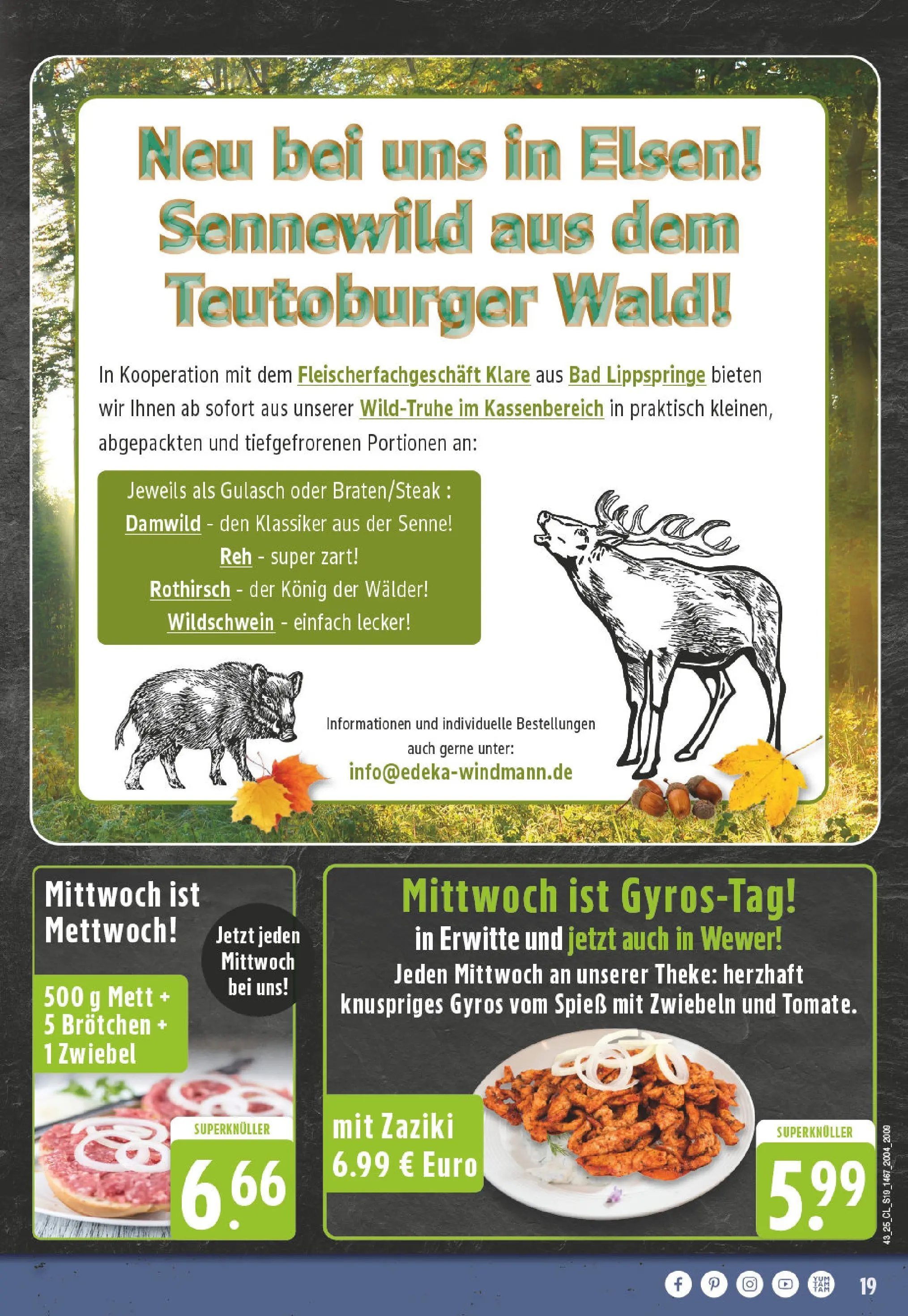 Edeka prospekt Erwitte	 (ab 19.10.2025) » Angebote Online | Seite: 19 | Produkte: Bad, Gyros, Zwiebeln, Gulasch