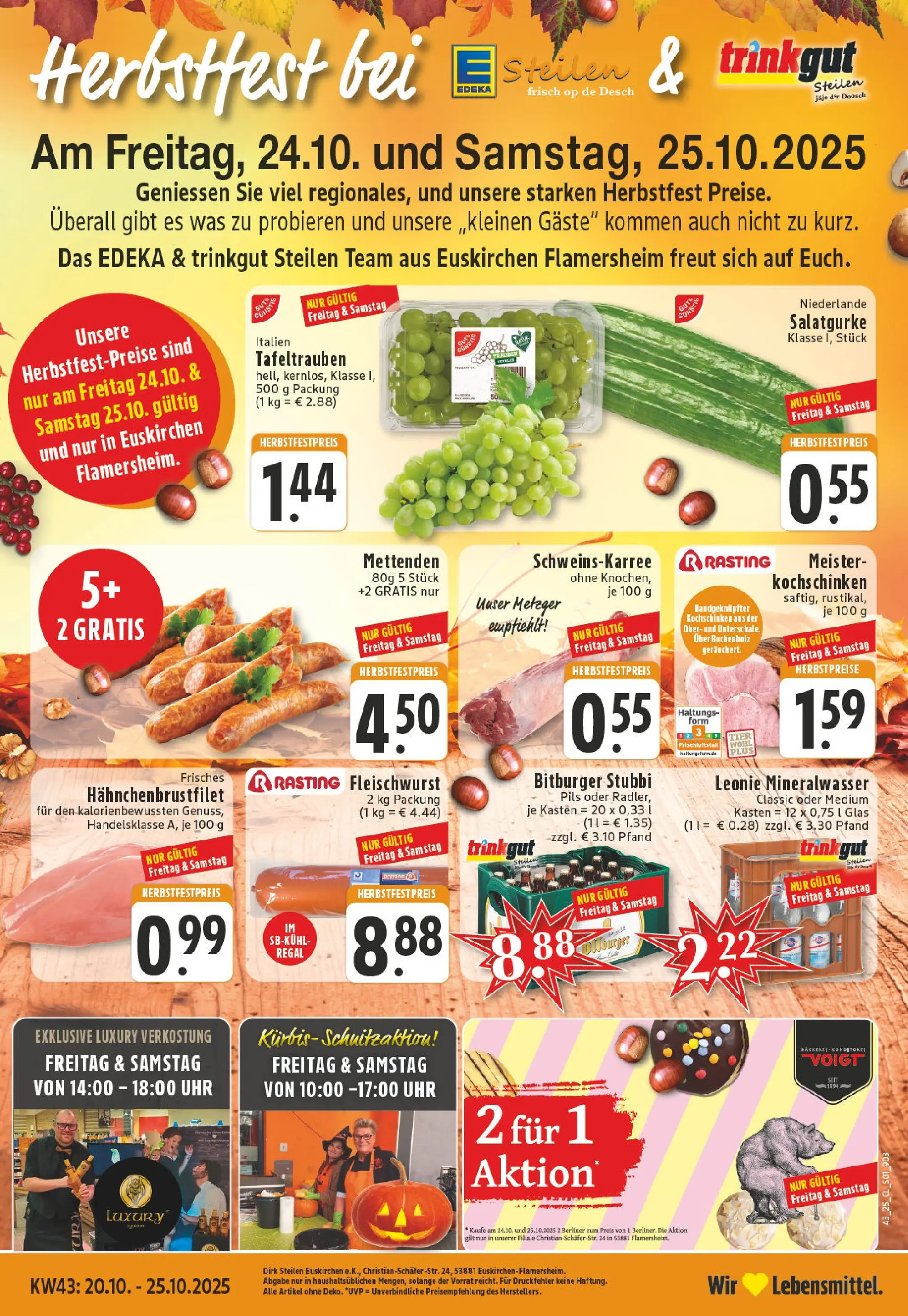 Edeka prospekt Euskirchen	 (ab 19.10.2025) » Angebote Online | Seite: 1 | Produkte: Bitburger, Regal, Mineralwasser, Uhr