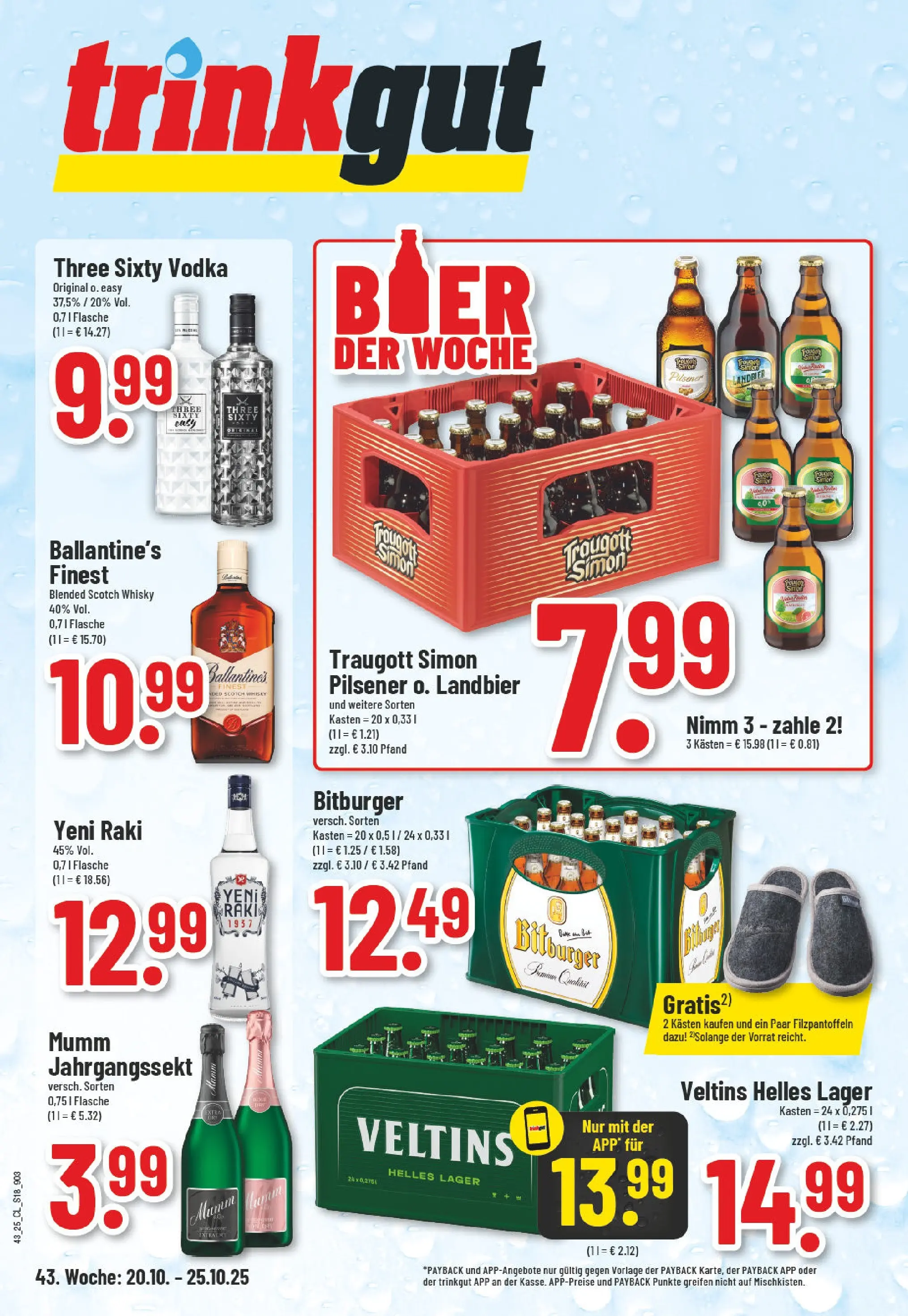 Edeka prospekt Euskirchen	 (ab 19.10.2025) » Angebote Online | Seite: 18 | Produkte: Whisky, Bitburger, Vodka, Veltins