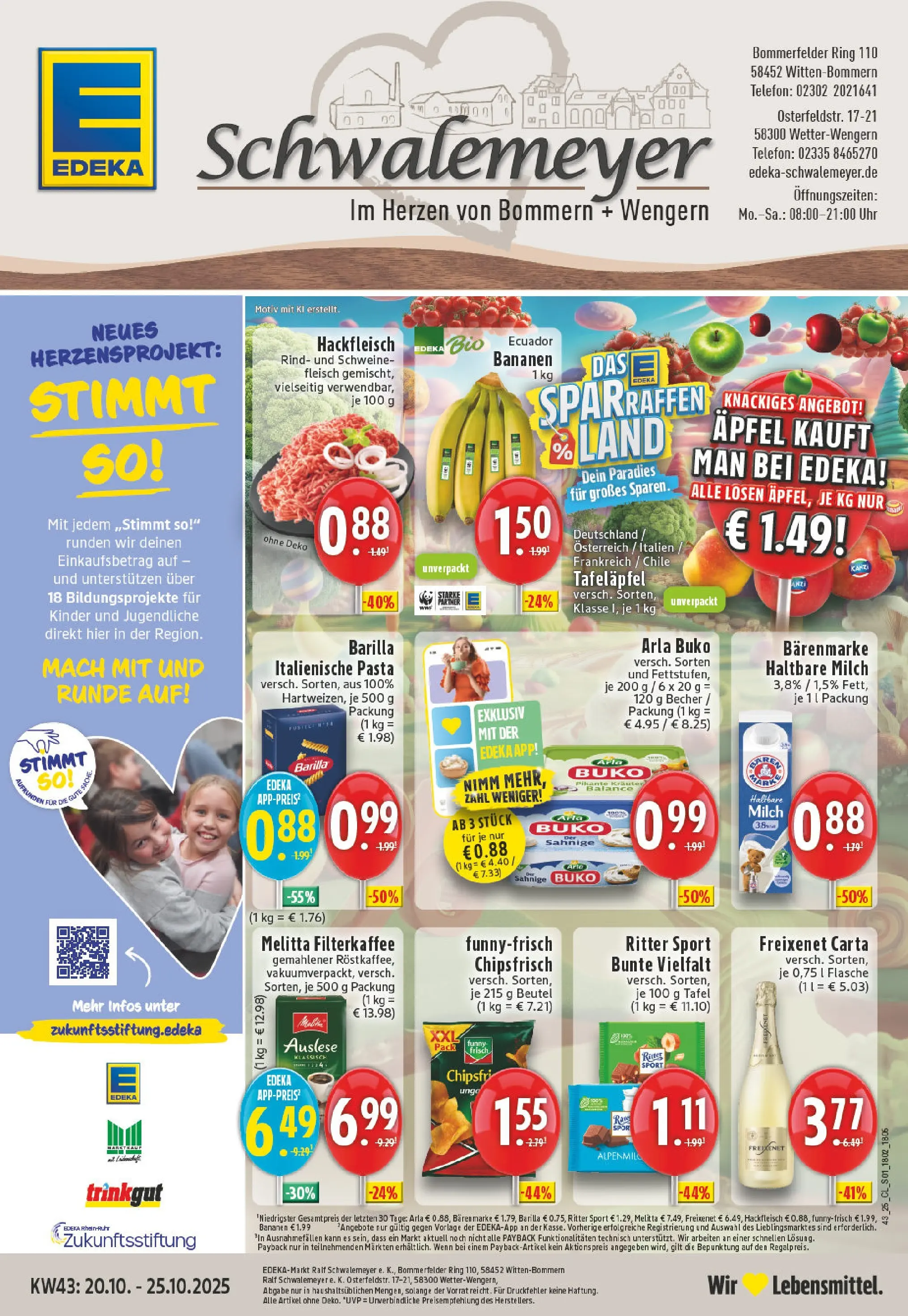 Edeka prospekt Witten-Bommern	 (ab 19.10.2025) » Angebote Online | Seite: 1 | Produkte: Freixenet, Haltbare milch, Chips, Telefon