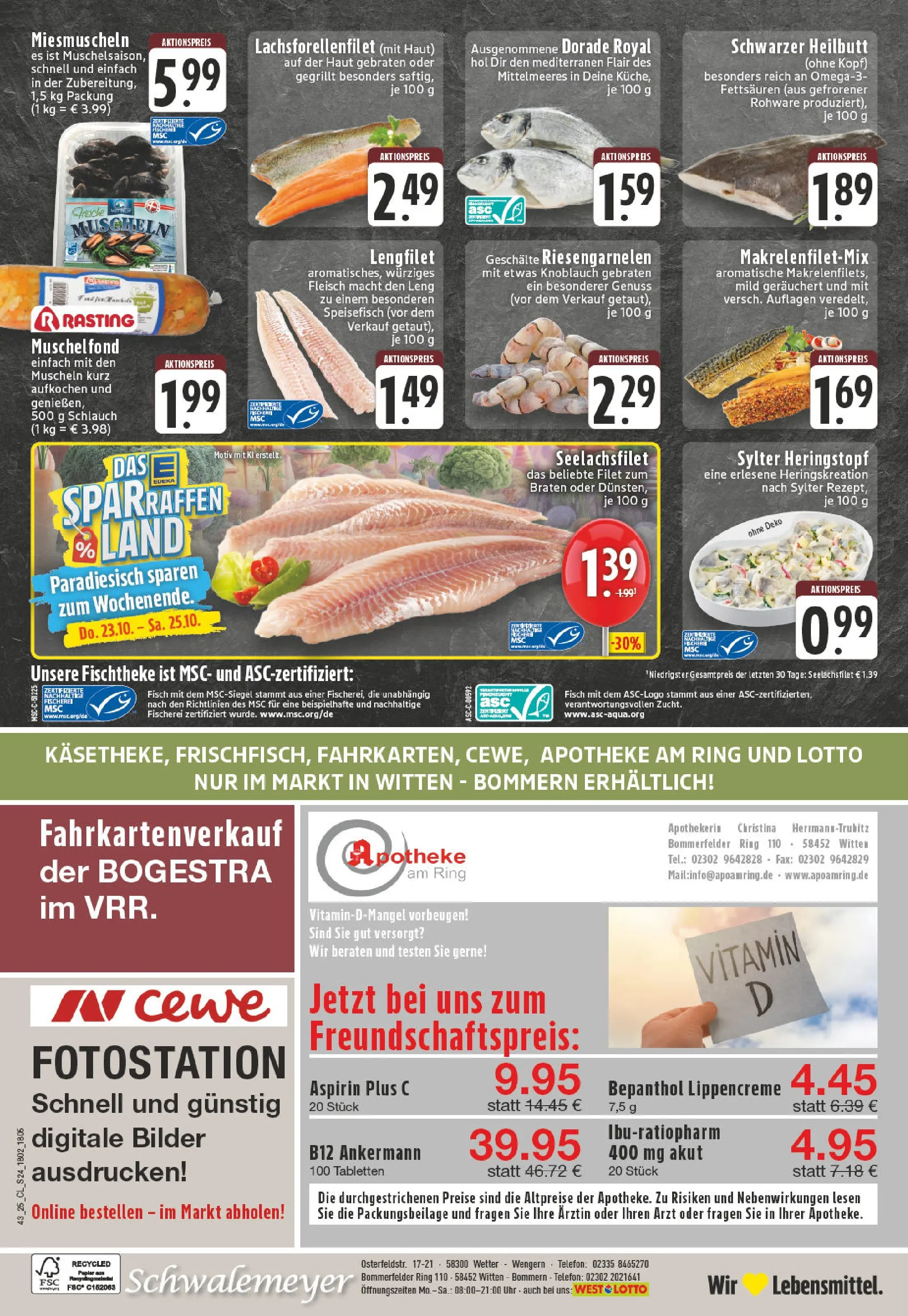 Edeka prospekt Witten-Bommern	 (ab 19.10.2025) » Angebote Online | Seite: 24 | Produkte: Dorade, Fisch, Knoblauch, Telefon