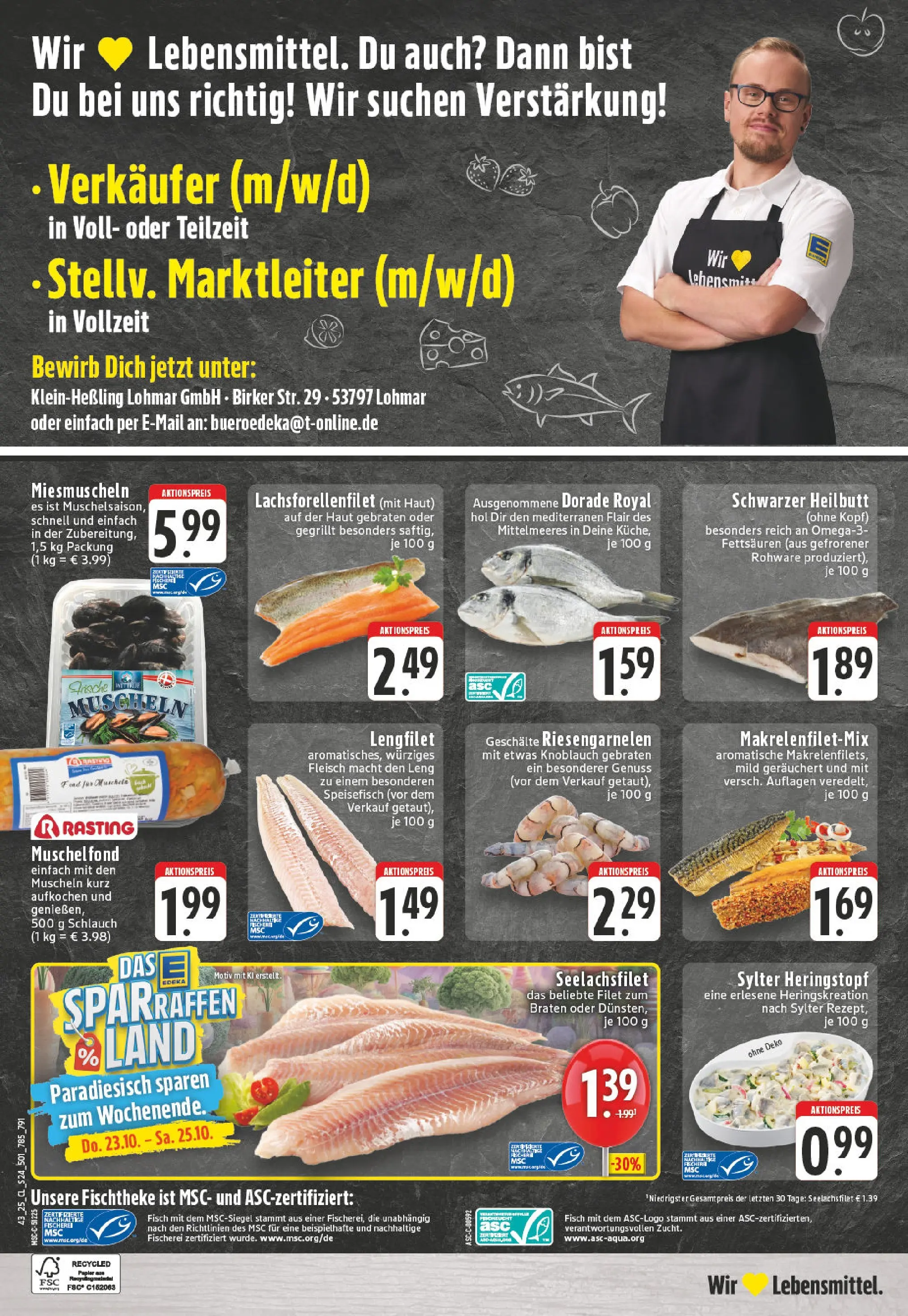 Edeka prospekt Siegburg	 (ab 19.10.2025) » Angebote Online | Seite: 24 | Produkte: Dorade, Fisch, Knoblauch, Fleisch