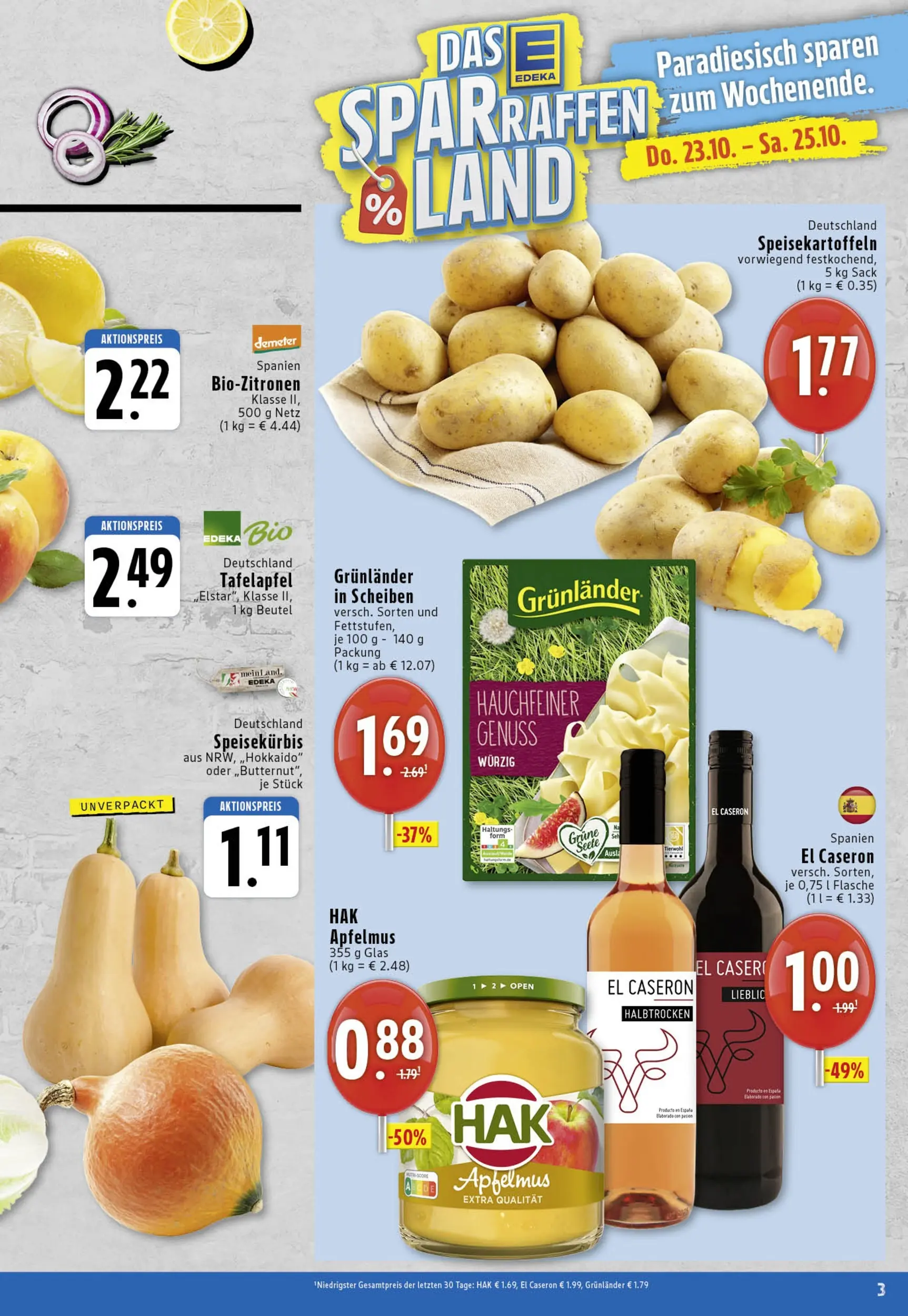 Edeka prospekt Köln	 (ab 19.10.2025) » Angebote Online | Seite: 3 | Produkte: Apple, Grunlander