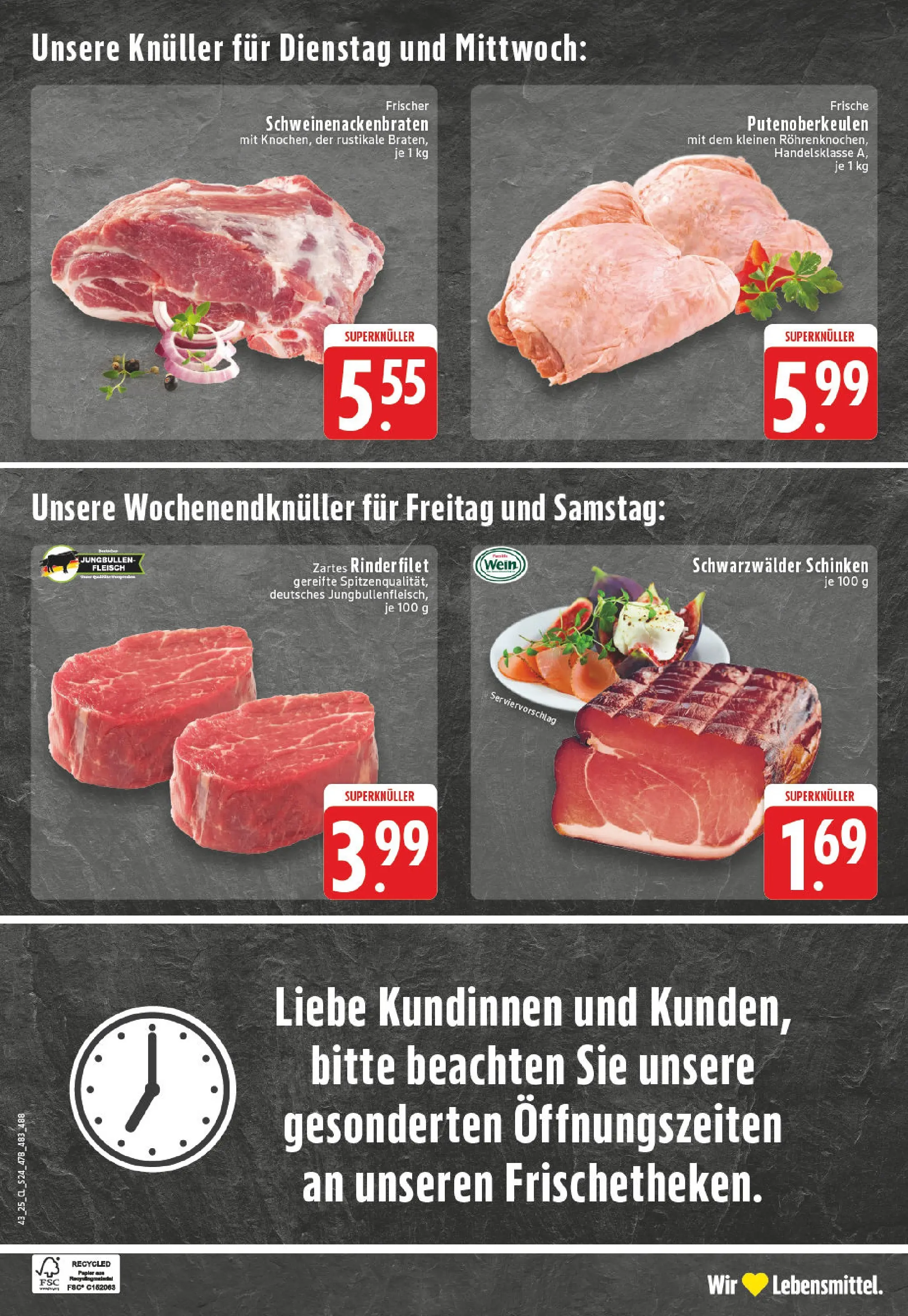 Edeka prospekt Bonn	 (ab 19.10.2025) » Angebote Online | Seite: 24 | Produkte: Rinderfilet, Schinken, Wein, Fleisch