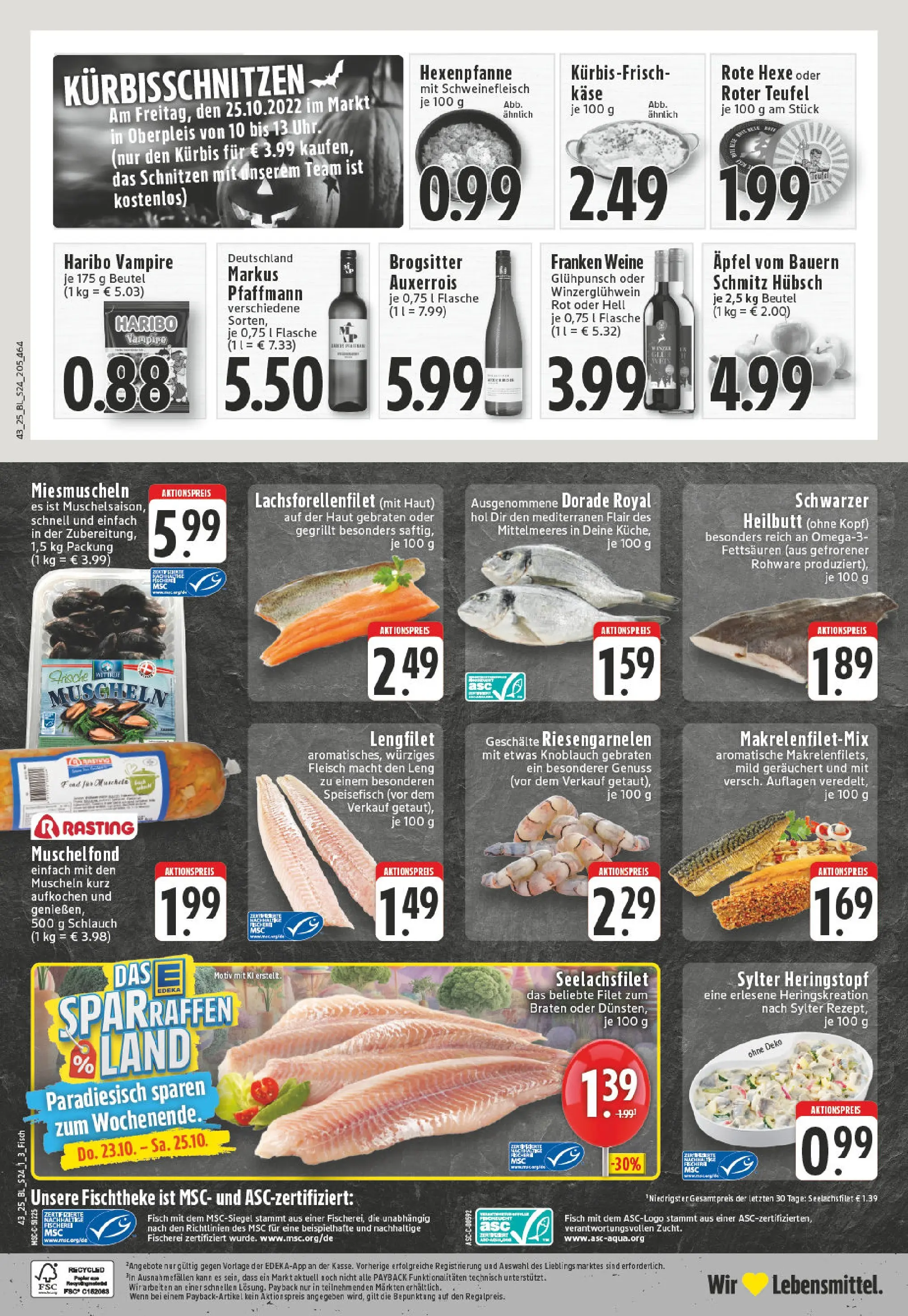 Edeka prospekt Königswinter - Oberpleis	 (ab 19.10.2025) » Angebote Online | Seite: 24 | Produkte: Dorade, Käse, Schweinefleisch, Fleisch