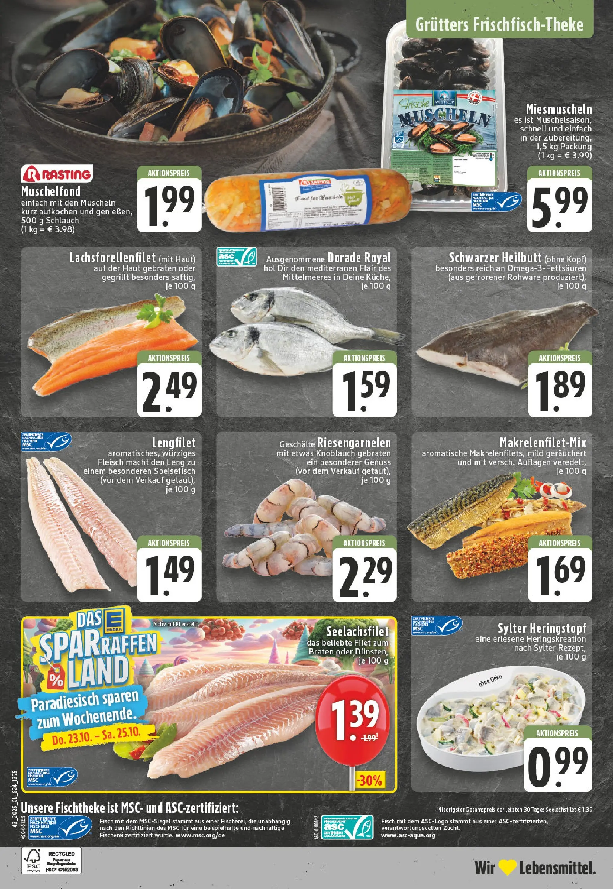 Edeka prospekt Witten-Herbede	 (ab 19.10.2025) » Angebote Online | Seite: 24 | Produkte: Dorade, Fisch, Knoblauch, Fleisch