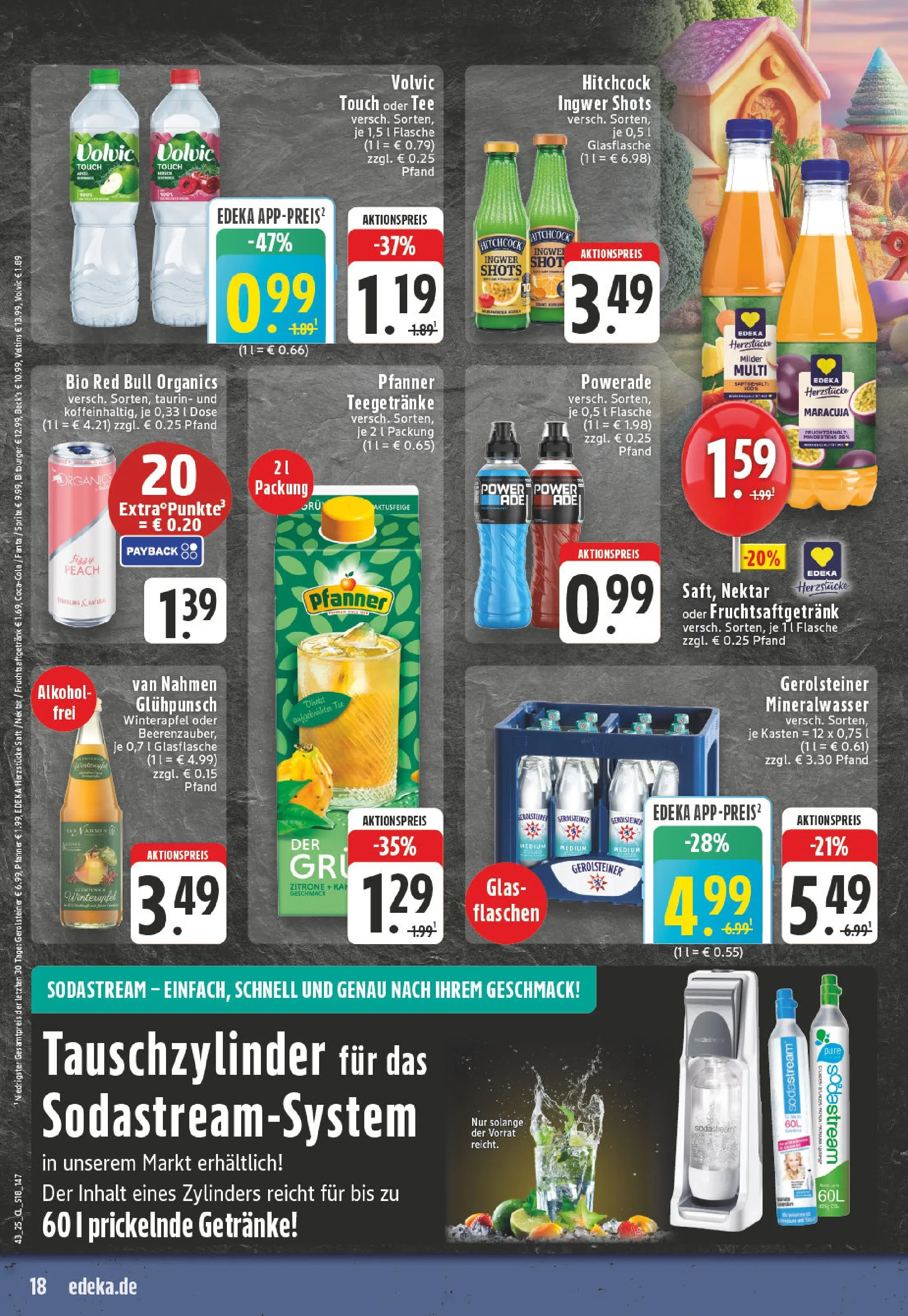 Edeka prospekt Bornheim-Walberberg	 (ab 19.10.2025) » Angebote Online | Seite: 18 | Produkte: Red bull, Sprite, Powerade, Sodastream