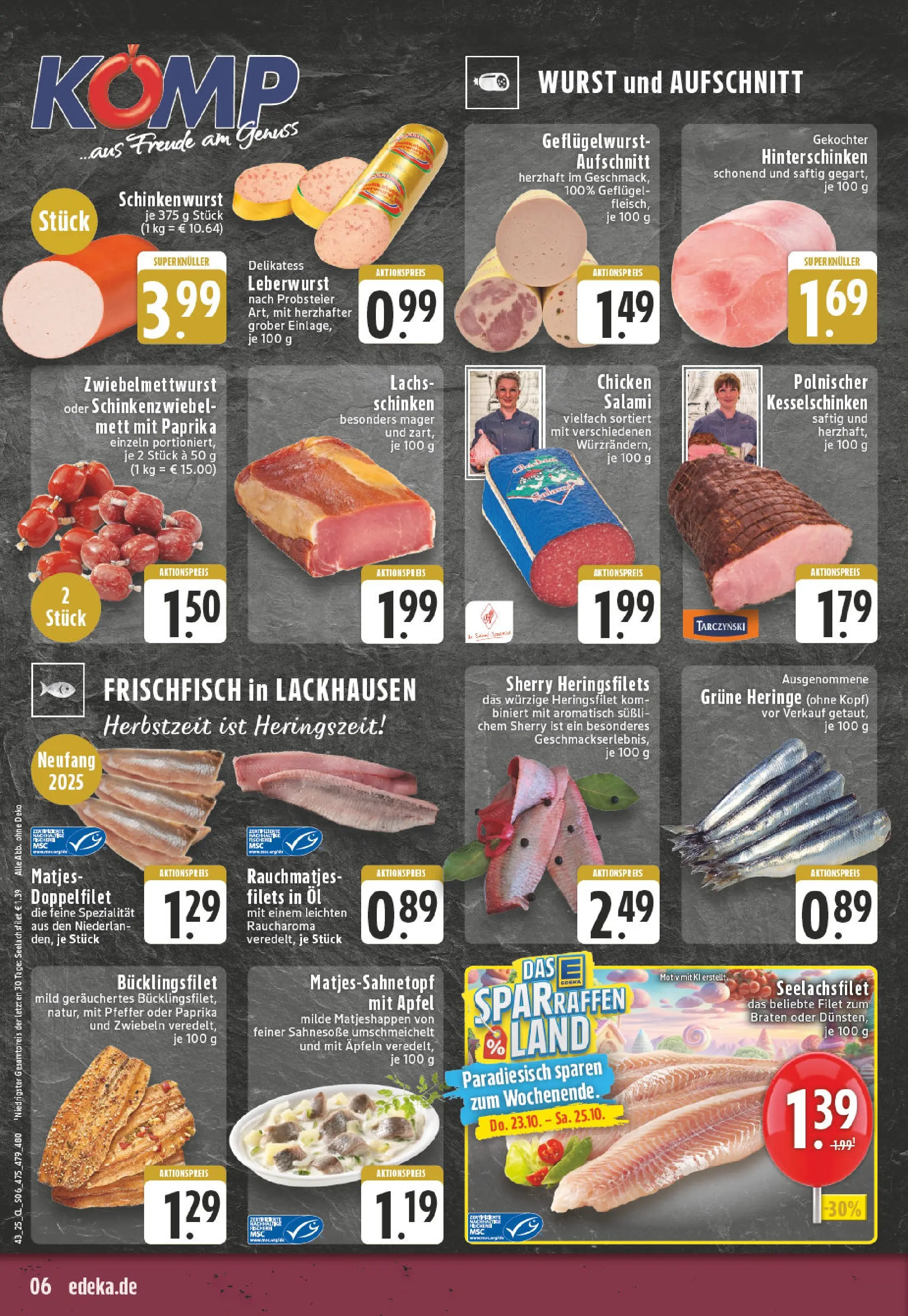 Edeka prospekt Hamminkeln -Mehrhoog	 (ab 19.10.2025) » Angebote Online | Seite: 6 | Produkte: Öl, Pfeffer, Wurst, Schinken