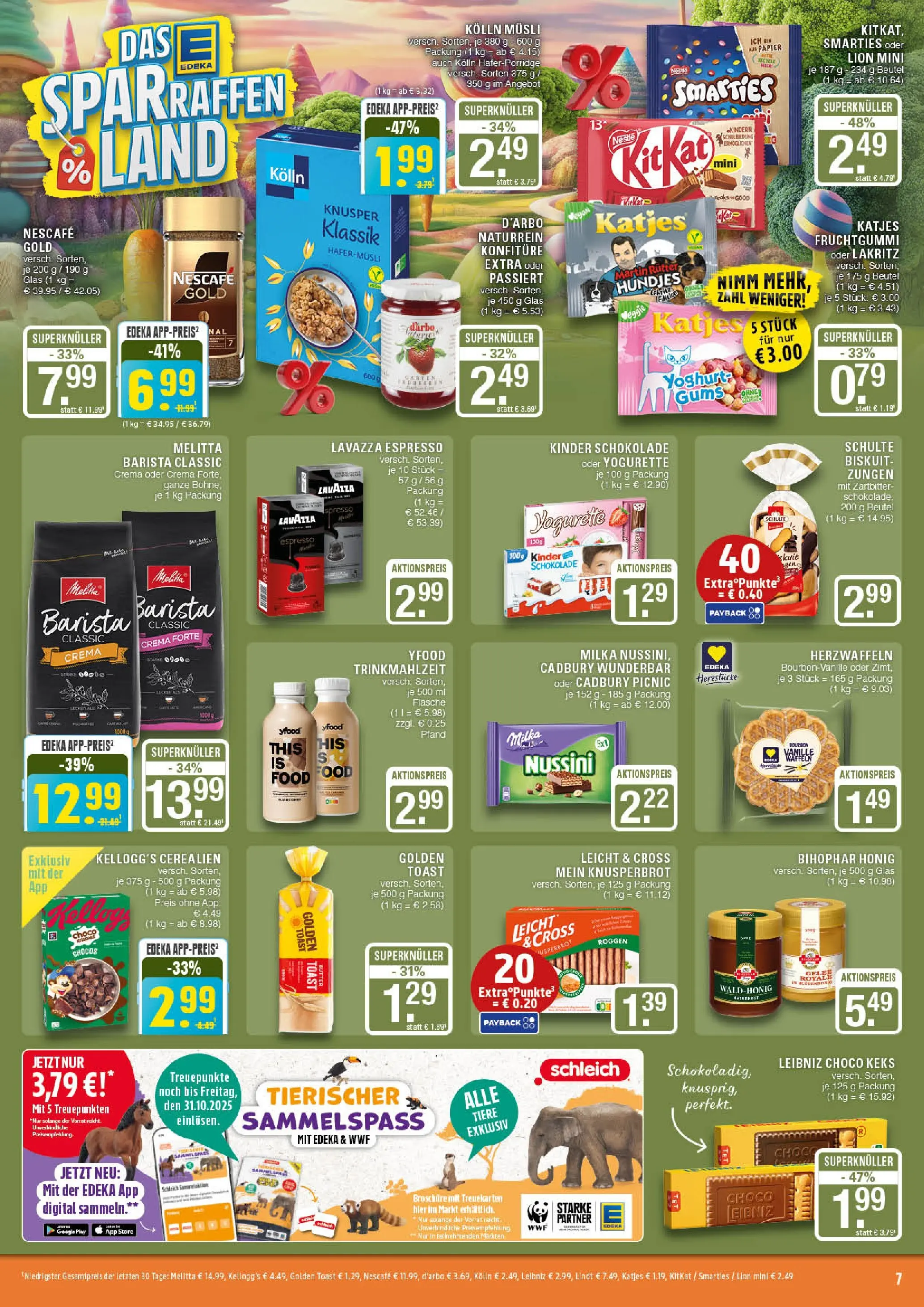Edeka prospekt Marl	 (ab 19.10.2025) » Angebote Online | Seite: 7 | Produkte: Melitta, Kolln musli, Kellogg's, Milka