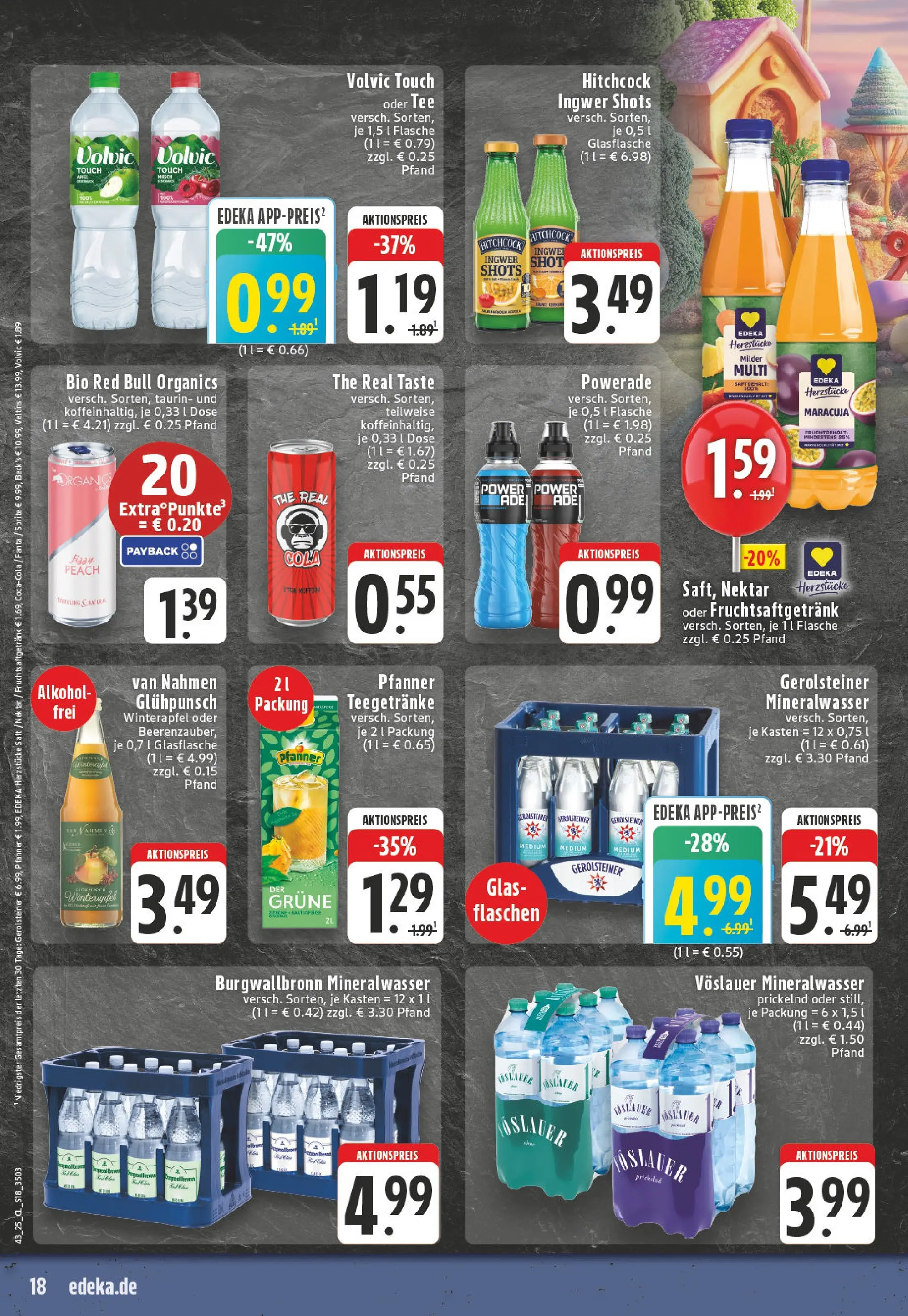 Edeka prospekt Meerbusch	 (ab 19.10.2025) » Angebote Online | Seite: 18 | Produkte: Fanta, Cola, Mineralwasser, Tee