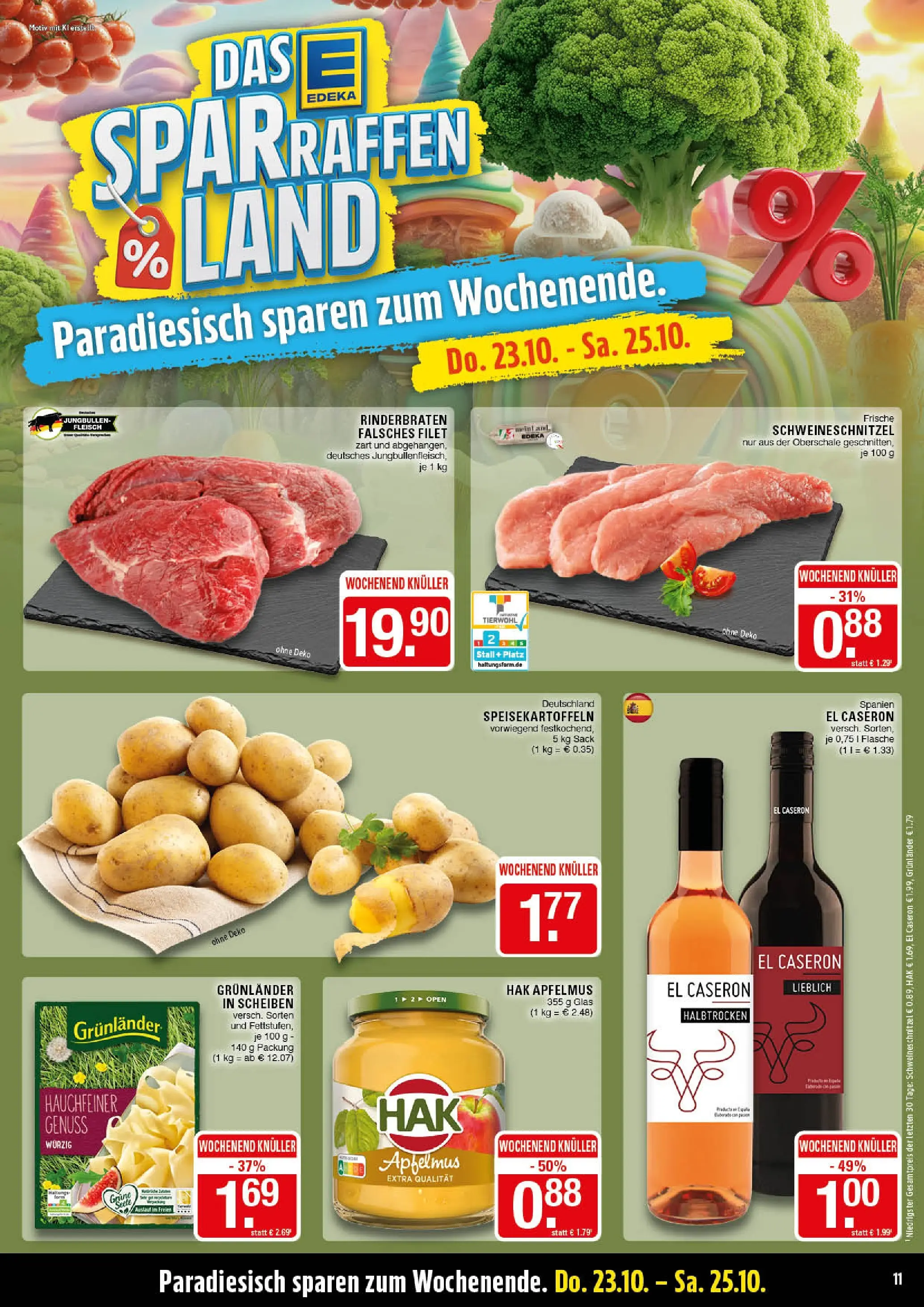 Edeka prospekt Marl	 (ab 19.10.2025) » Angebote Online | Seite: 11 | Produkte: Rinderbraten, Apple, Grunlander, Fleisch