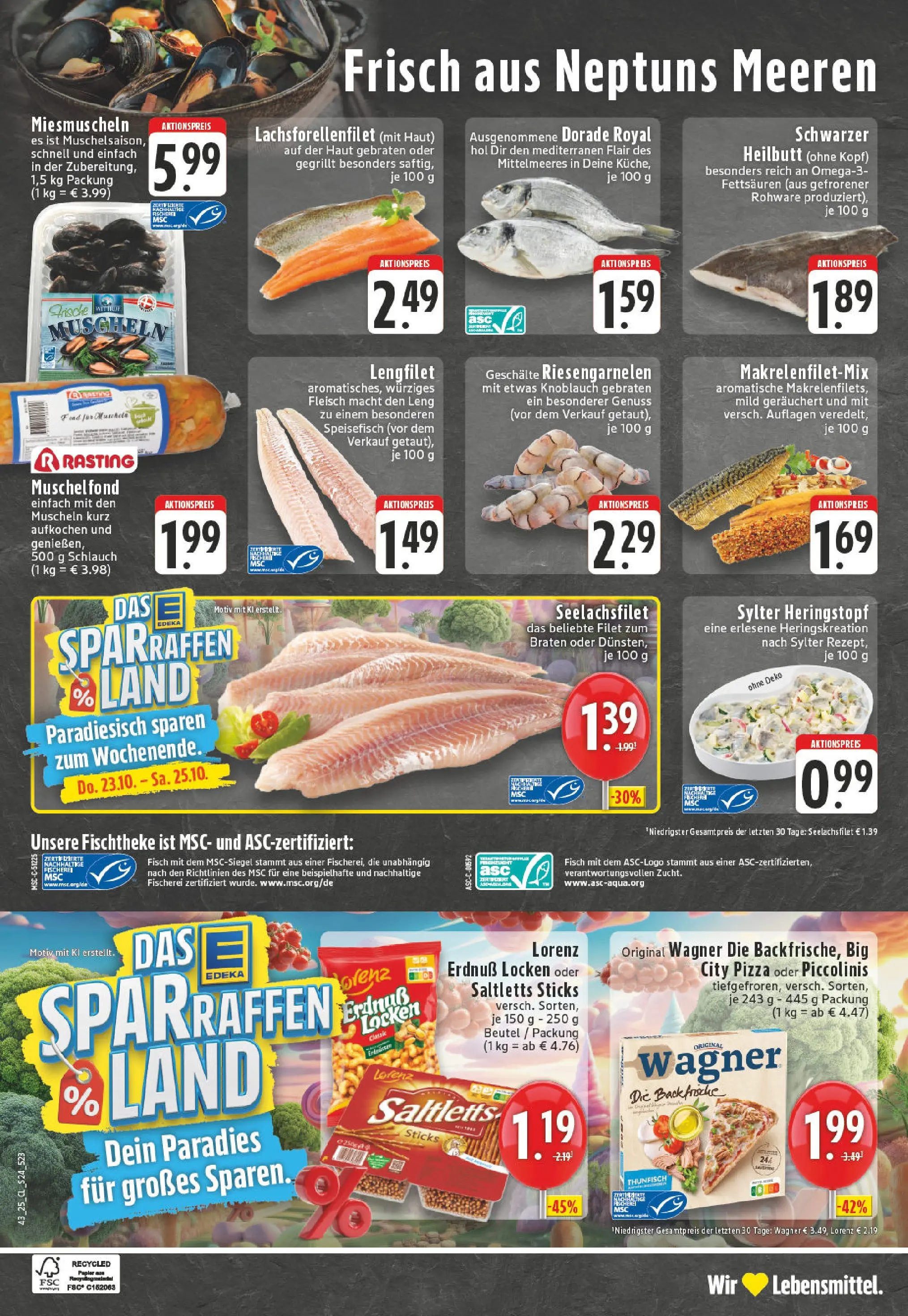 Edeka prospekt Vreden	 (ab 19.10.2025) » Angebote Online | Seite: 24 | Produkte: Dorade, Thunfisch, Fisch, Fleisch