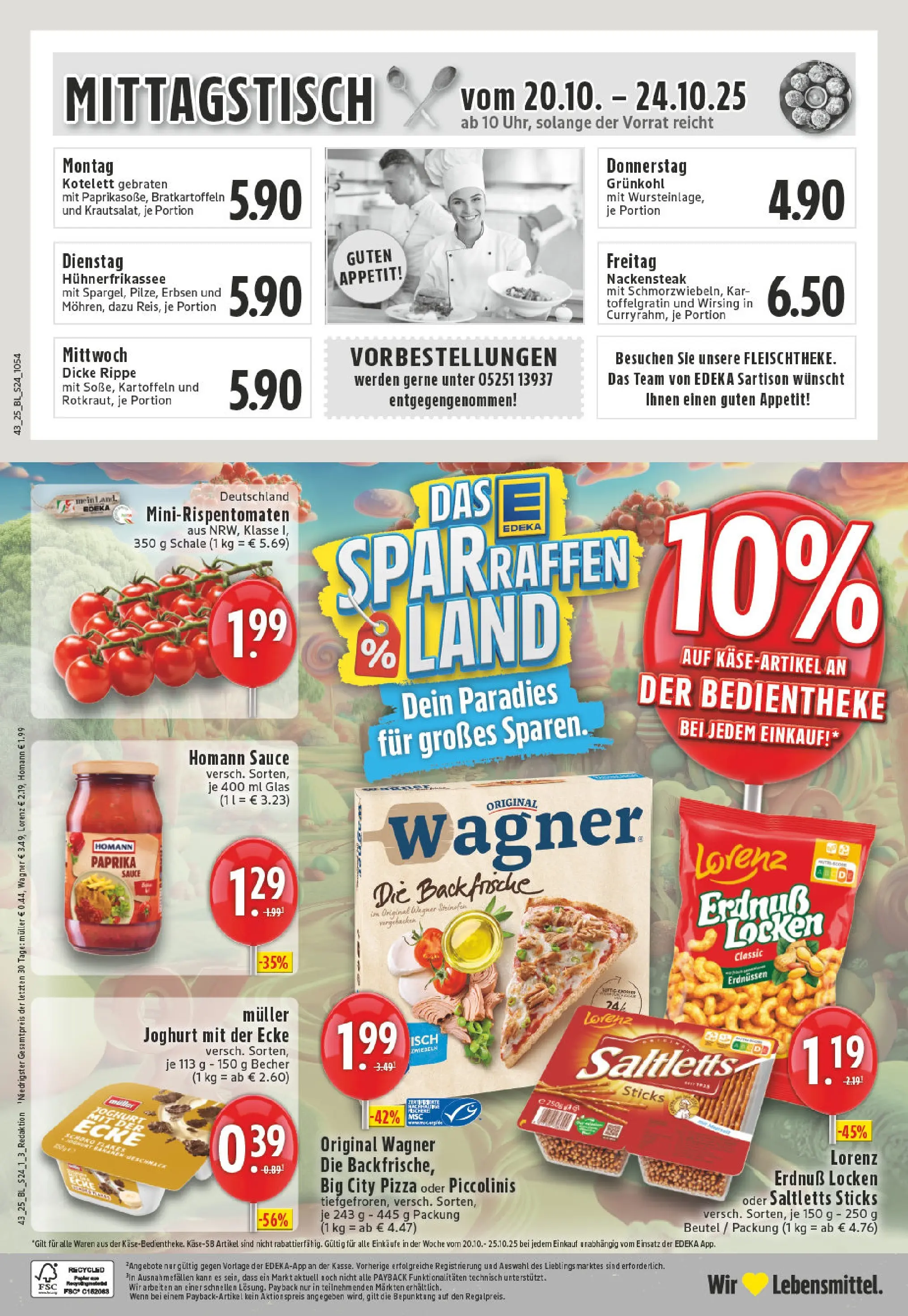 Edeka prospekt Borchen	 (ab 19.10.2025) » Angebote Online | Seite: 24 | Produkte: Joghurt, Zwiebeln, Piccolinis, Pizza