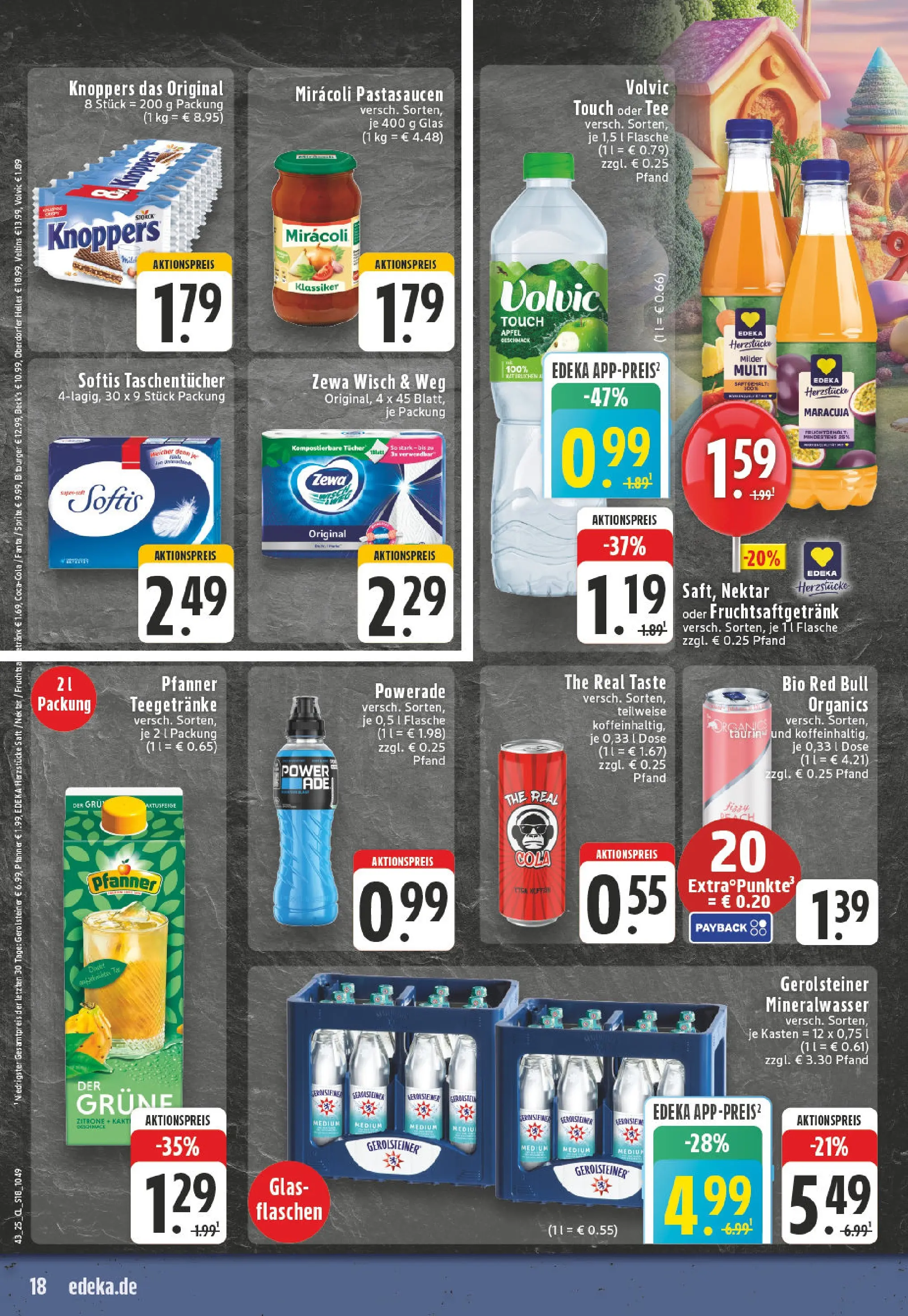 Edeka prospekt Kempenich	 (ab 19.10.2025) » Angebote Online | Seite: 18 | Produkte: Bitburger, Cola, Volvic touch, Pasta