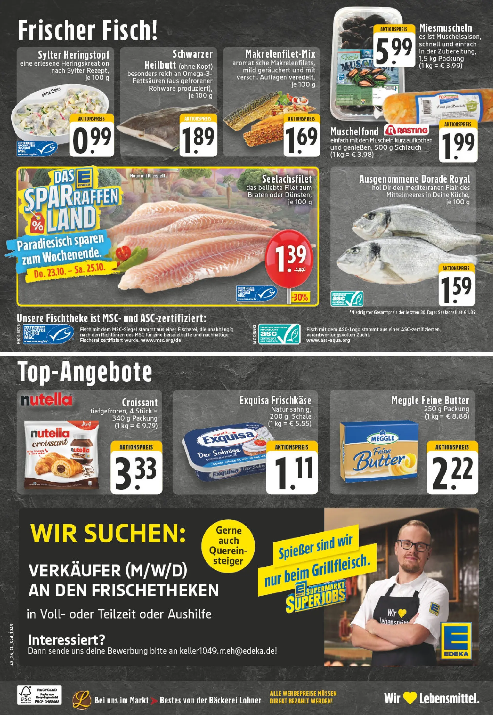 Edeka prospekt Kempenich	 (ab 19.10.2025) » Angebote Online | Seite: 24 | Produkte: Exquisa frischkase, Exquisa, Fisch, Frischkase