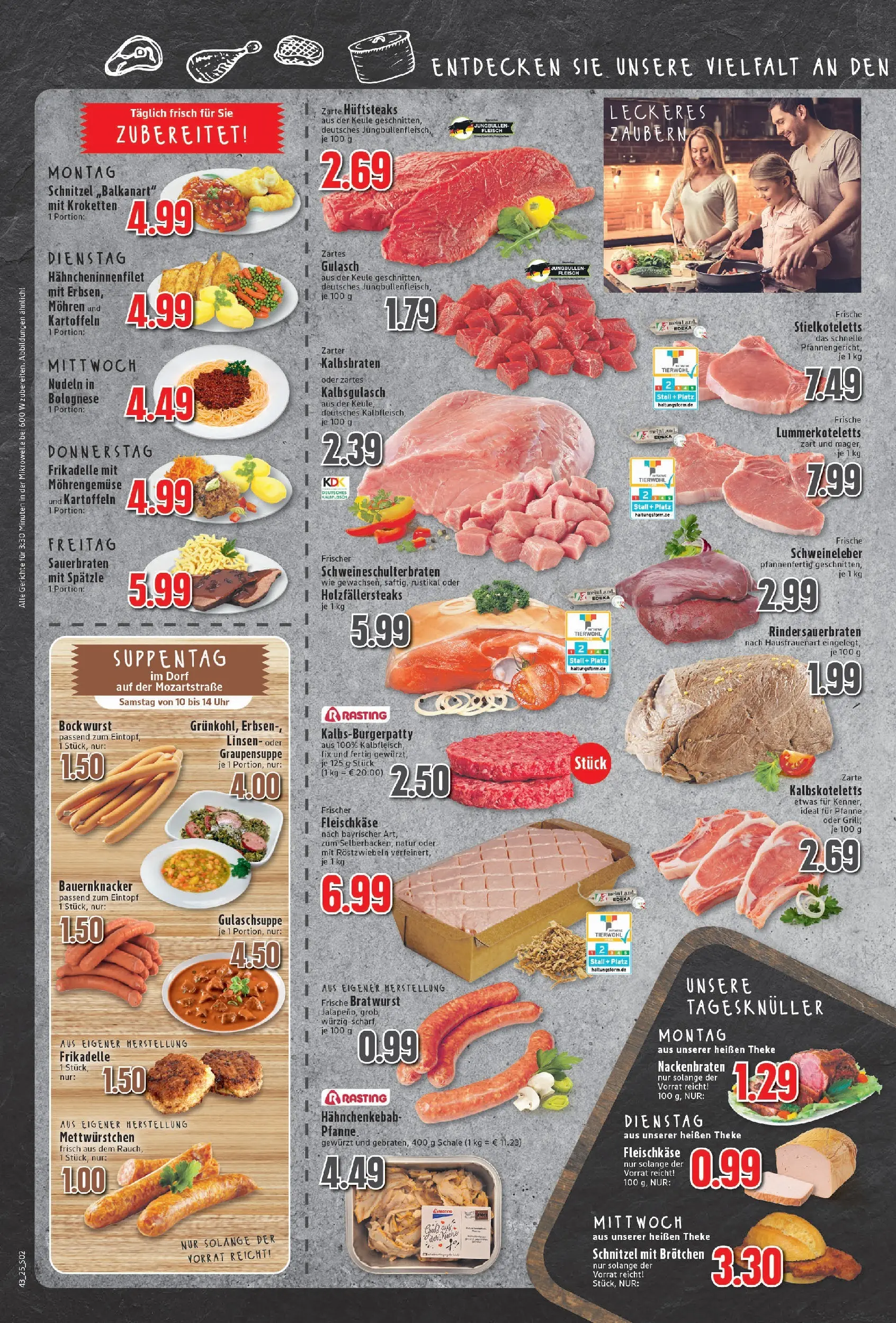 Edeka prospekt Neukirchen-Vluyn	 (ab 19.10.2025) » Angebote Online | Seite: 2 | Produkte: Mikrowelle, Schnitzel, Mohren, Nudeln