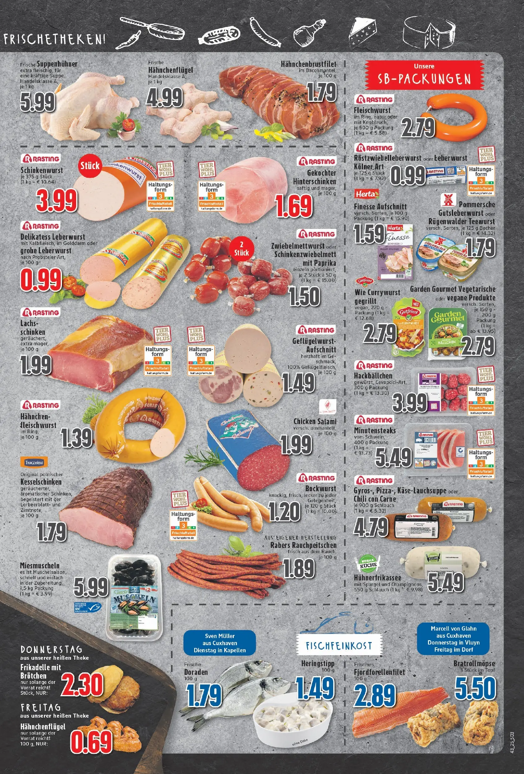 Edeka prospekt Neukirchen-Vluyn	 (ab 19.10.2025) » Angebote Online | Seite: 3 | Produkte: Lachs, Paprika, Chili, Salami