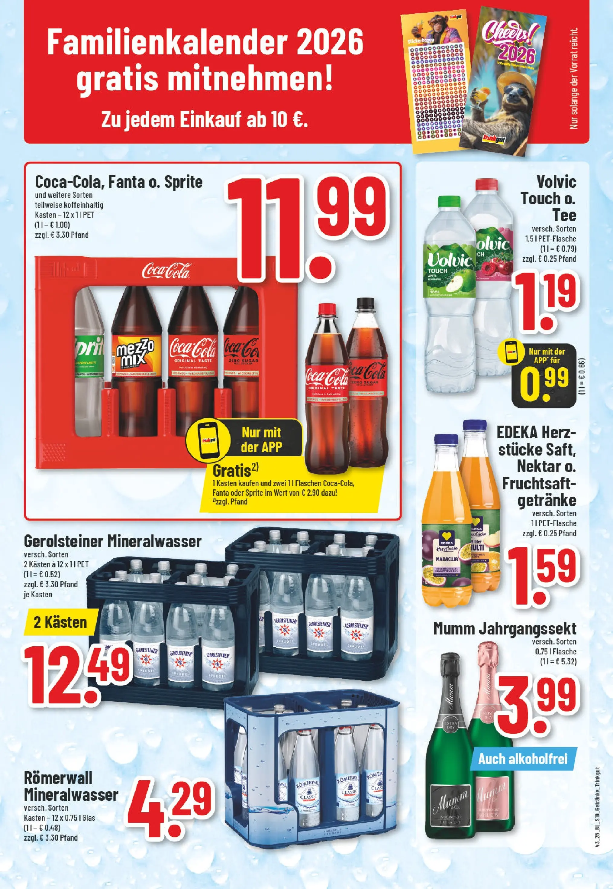 Edeka prospekt Lüdenscheid	 (ab 19.10.2025) » Angebote Online | Seite: 19 | Produkte: Sprite, Cola, Tee, Gerolsteiner