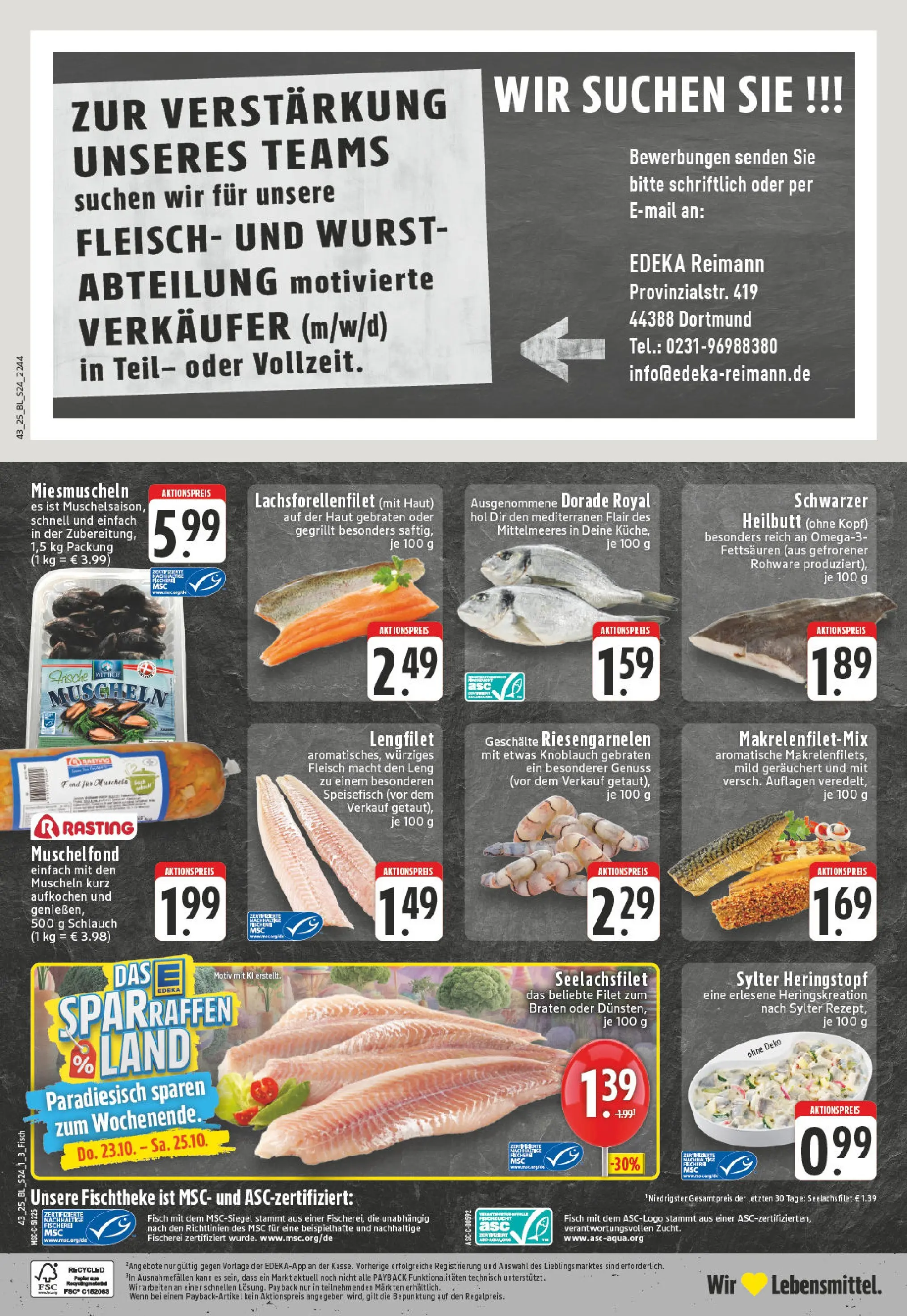 Edeka prospekt Dortmund	 (ab 20.10.2025) » Angebote Online | Seite: 24 | Produkte: Fisch, Wurst, Knoblauch, Fleisch