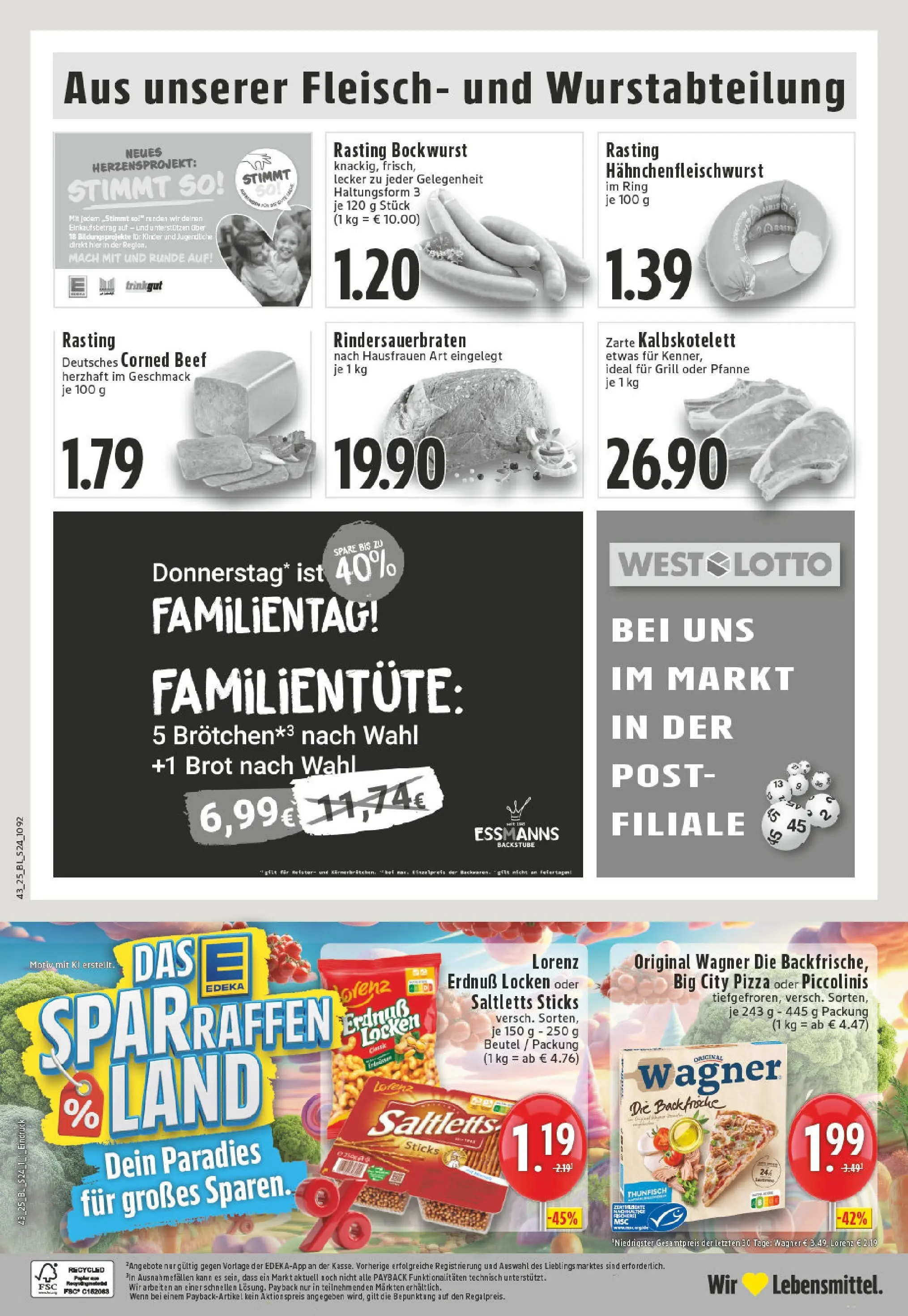 Edeka prospekt Billerbeck	 (ab 19.10.2025) » Angebote Online | Seite: 24 | Produkte: Grill, Thunfisch, Brot, Pizza