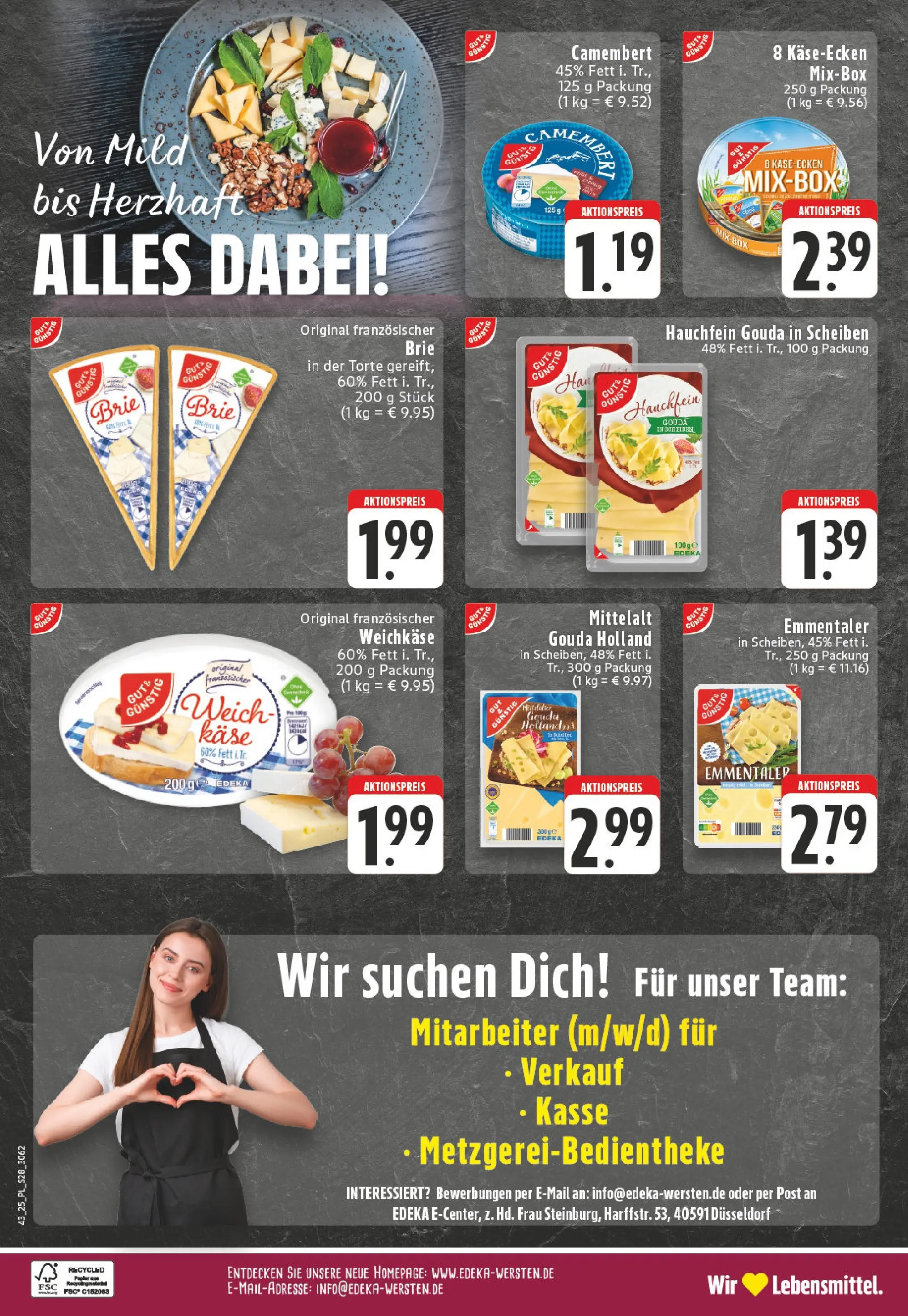 Edeka prospekt Düsseldorf-Derendorf	 (ab 19.10.2025) » Angebote Online | Seite: 28 | Produkte: Käse, Gouda