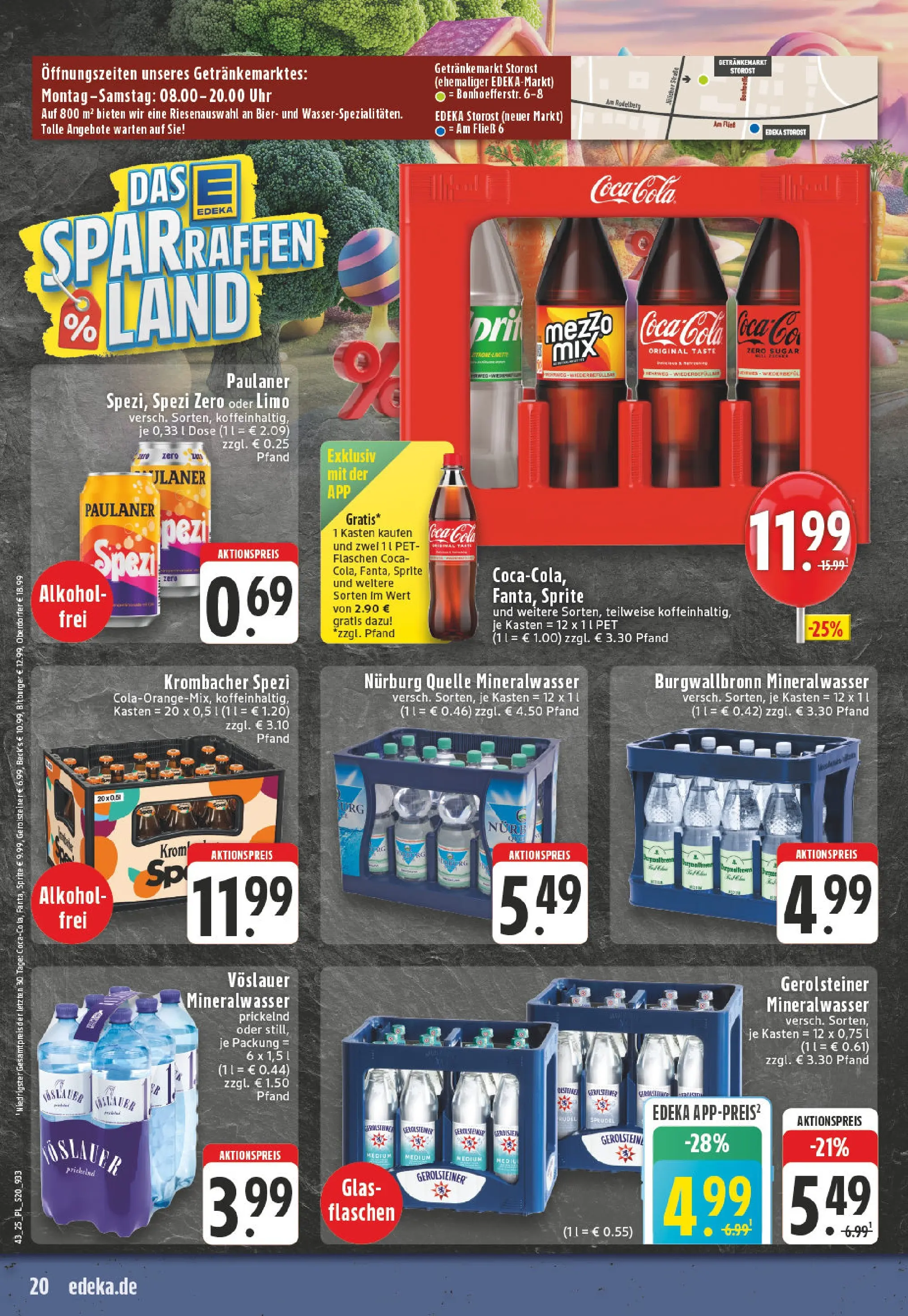 Edeka prospekt Eschweiler-Dürwiß	 (ab 19.10.2025) » Angebote Online | Seite: 20 | Produkte: Bitburger, Coca cola, Mineralwasser, Uhr
