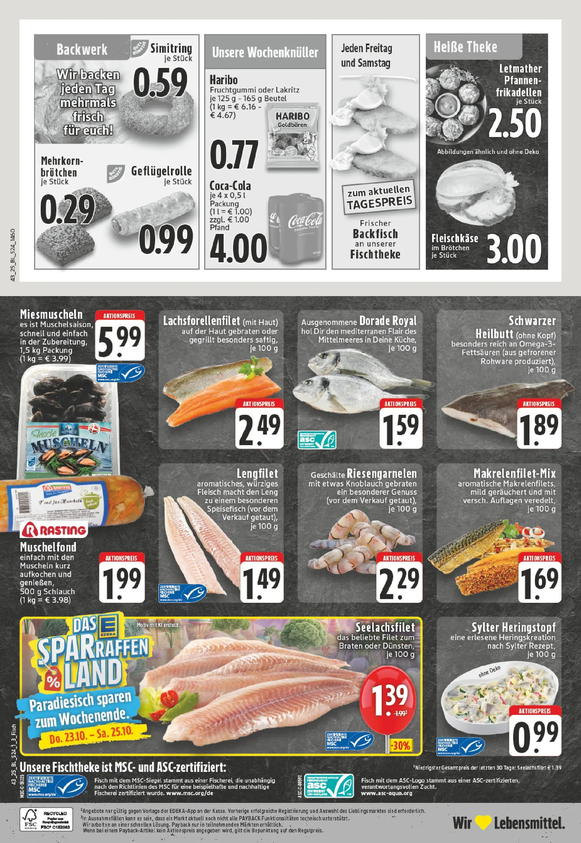 Edeka prospekt Iserlohn-Letmathe	 (ab 19.10.2025) » Angebote Online | Seite: 24 | Produkte: Haribo, Theke, Fisch, Knoblauch