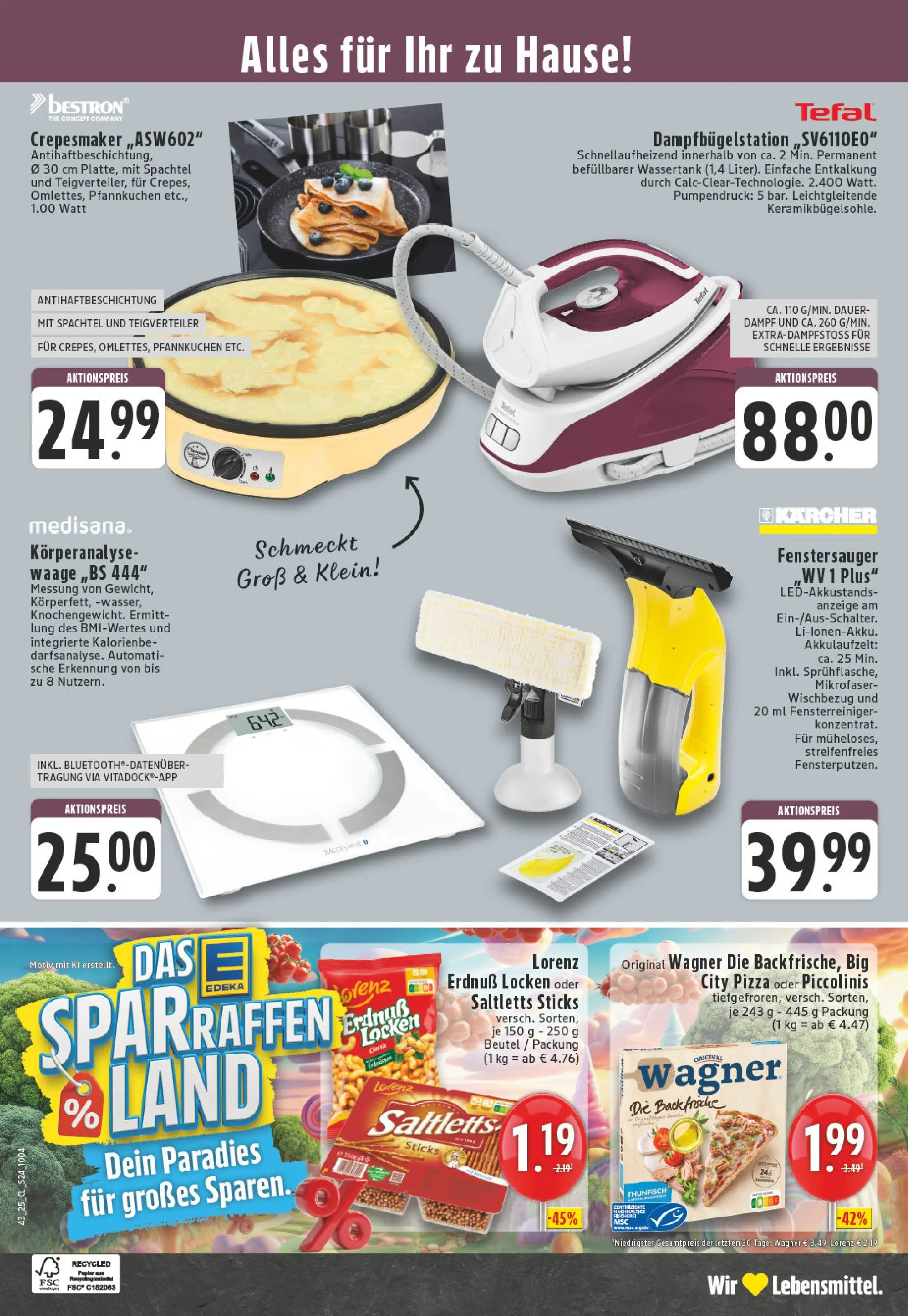 Edeka prospekt Versmold	 (ab 19.10.2025) » Angebote Online | Seite: 24 | Produkte: Thunfisch, Pfannkuchen, Piccolinis, Pizza