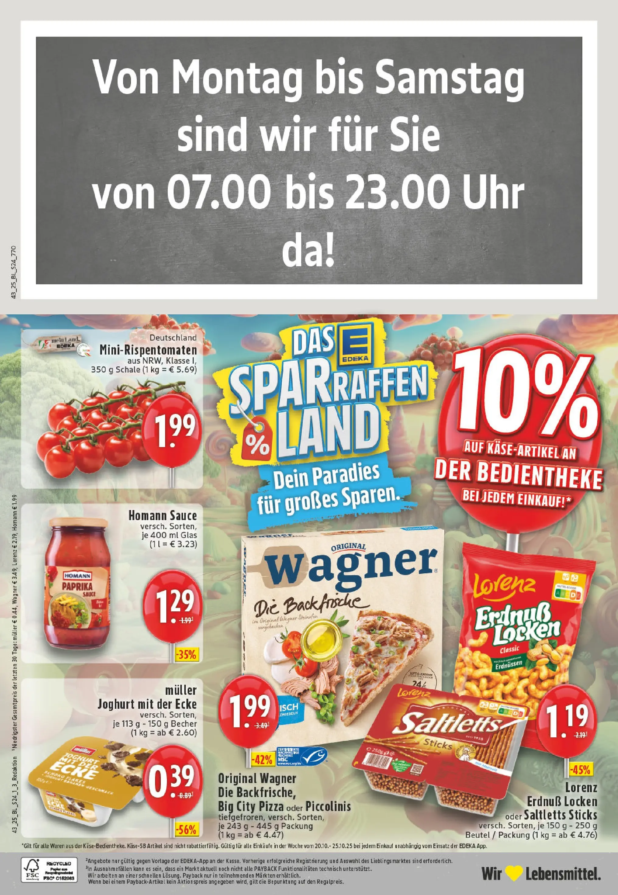 Edeka prospekt Düsseldorf	 (ab 19.10.2025) » Angebote Online | Seite: 24 | Produkte: Zwiebeln, Paprika, Piccolinis, Pizza
