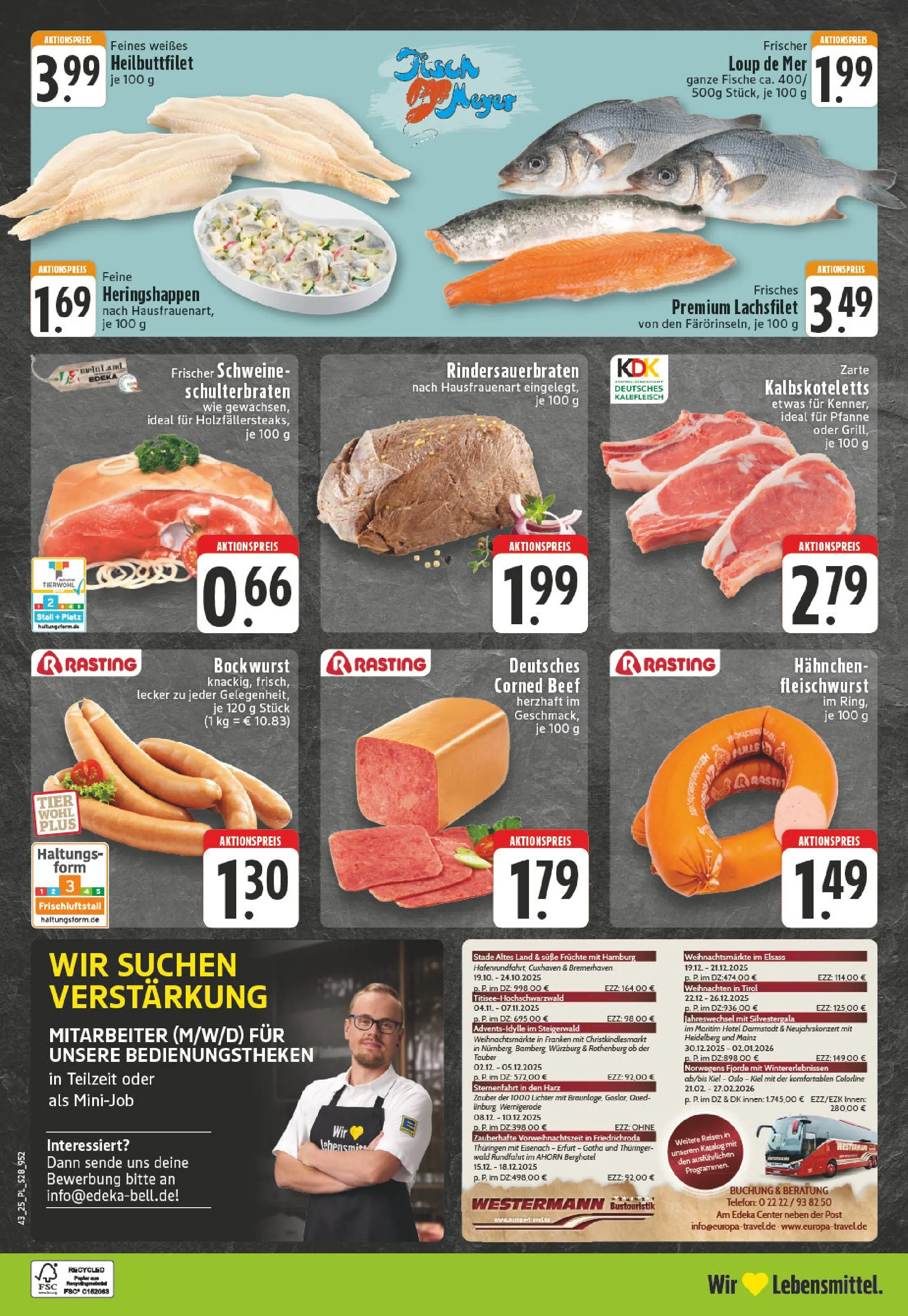 Edeka prospekt Bornheim	 (ab 19.10.2025) » Angebote Online | Seite: 28 | Produkte: Bockwurst, Hahnchen, Fisch, Telefon