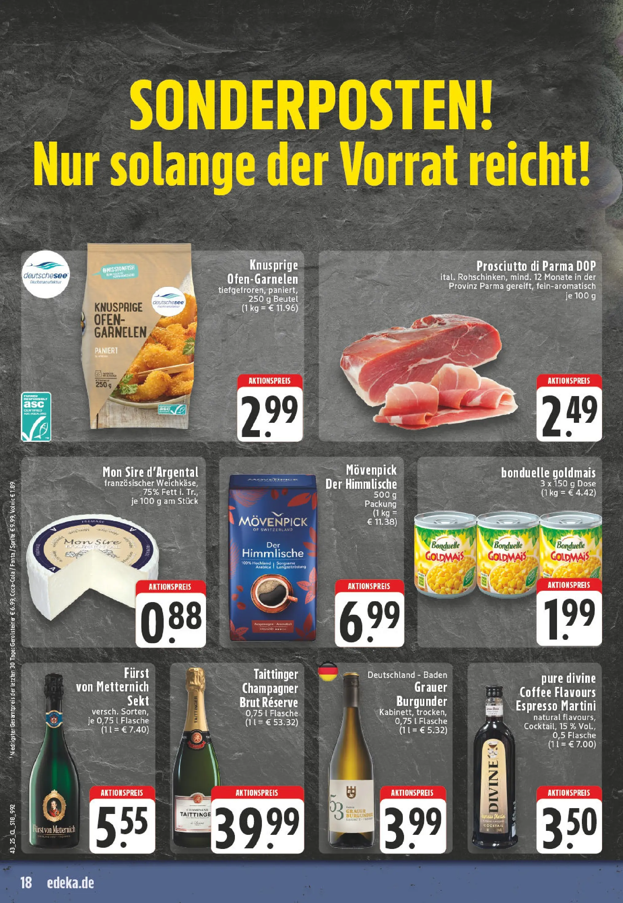 Edeka prospekt Köln-Lindenthal	 (ab 19.10.2025) » Angebote Online | Seite: 18 | Produkte: Martini, Ofen, Volvic, Gerolsteiner