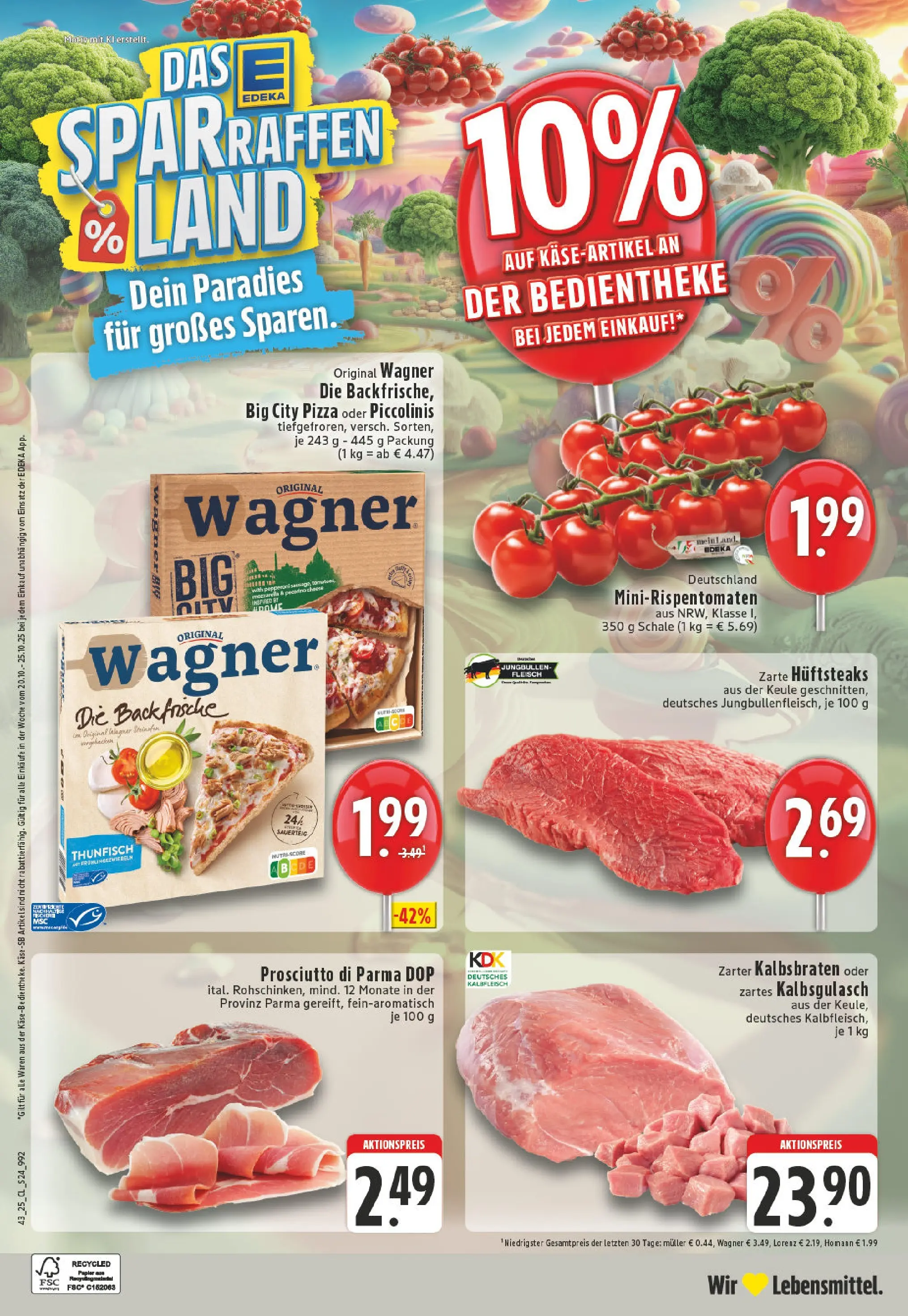 Edeka prospekt Köln-Lindenthal	 (ab 19.10.2025) » Angebote Online | Seite: 24 | Produkte: Thunfisch, Piccolinis, Steak, Fleisch