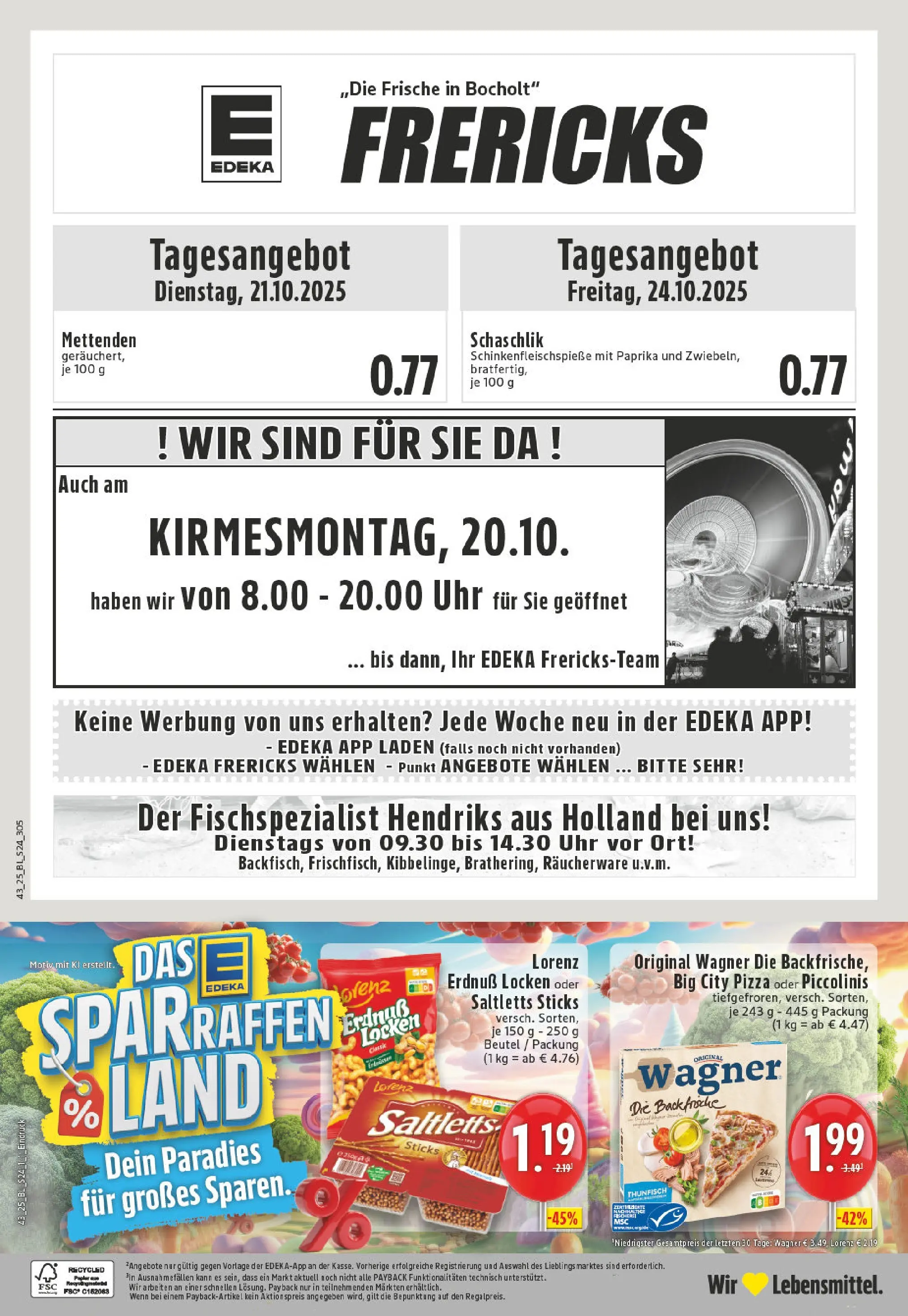 Edeka prospekt Bocholt	 (ab 19.10.2025) » Angebote Online | Seite: 24 | Produkte: Thunfisch, Piccolinis, Pizza, Uhr