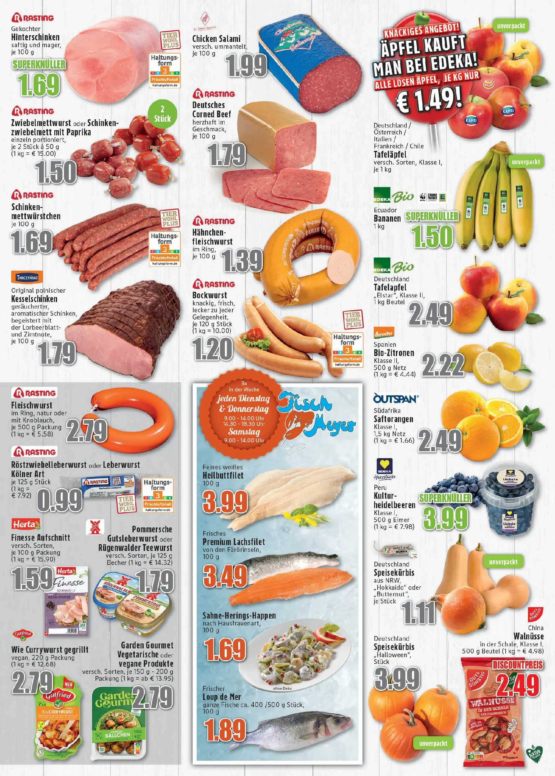 Edeka prospekt Meckenheim	 (ab 19.10.2025) » Angebote Online | Seite: 3 | Produkte: Hahnchen, Walnüsse, Fisch, Uhr