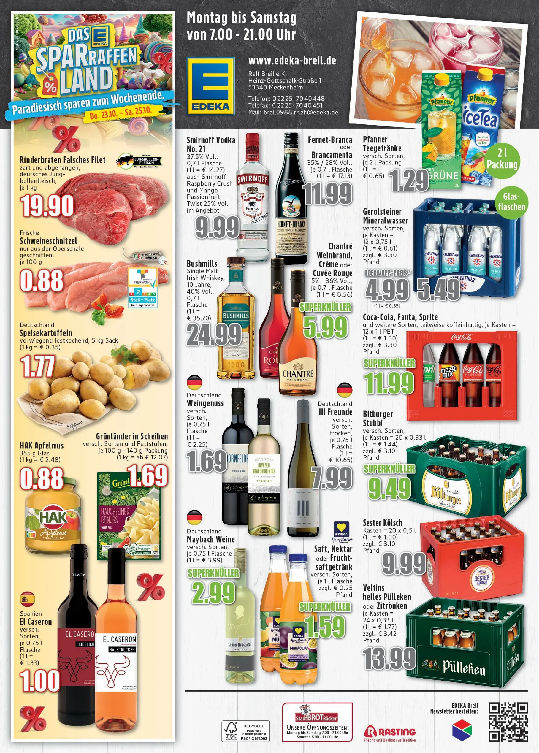 Edeka prospekt Meckenheim	 (ab 19.10.2025) » Angebote Online | Seite: 6 | Produkte: Creme, Chantré, Vodka, Fleisch