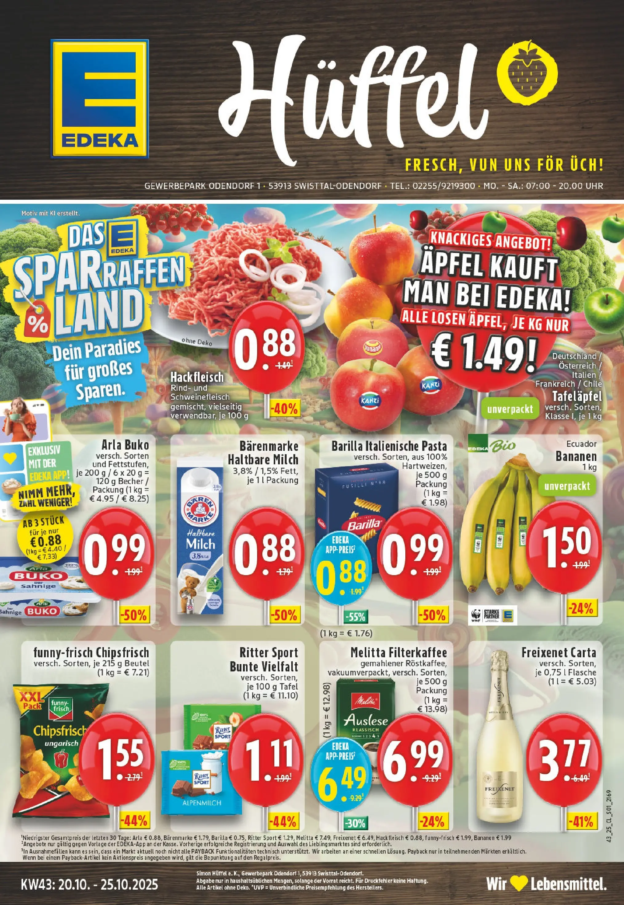 Edeka prospekt Swisttal-Odendorf	 (ab 19.10.2025) » Angebote Online | Seite: 1 | Produkte: Melitta, Freixenet, Ritter sport, Pasta