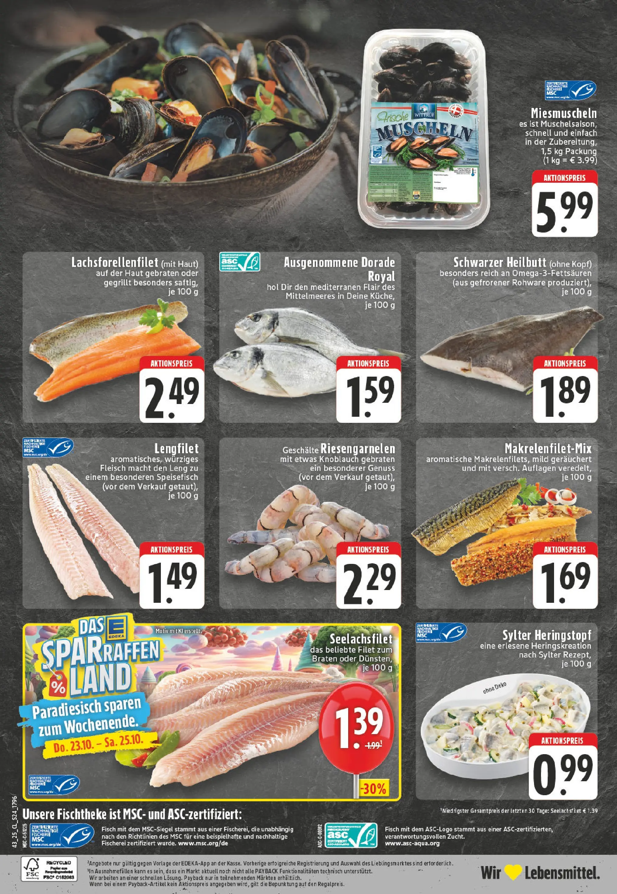 Edeka prospekt Verl	 (ab 19.10.2025) » Angebote Online | Seite: 24 | Produkte: Dorade, Fisch, Knoblauch, Fleisch
