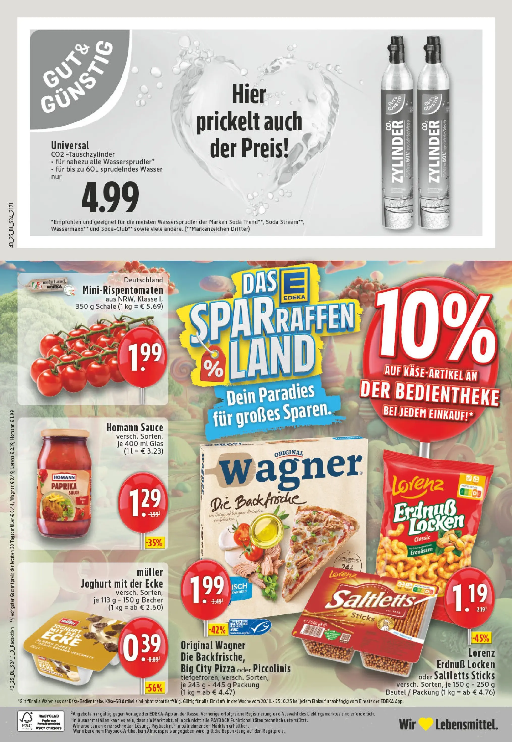 Edeka prospekt Wermelskirchen	 (ab 19.10.2025) » Angebote Online | Seite: 24 | Produkte: Joghurt, Wasser, Paprika, Piccolinis
