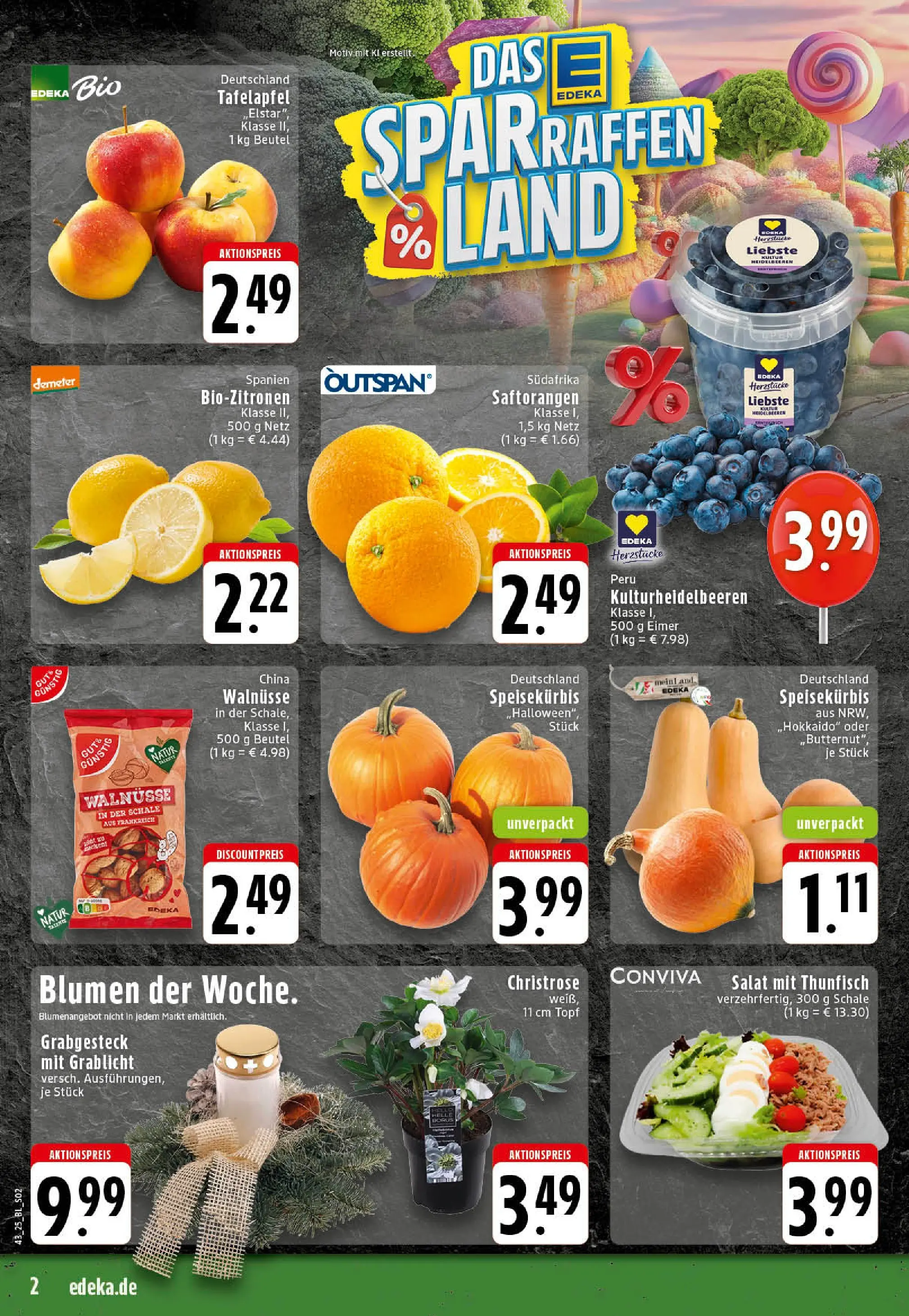 Edeka prospekt Stolberg	 (ab 19.10.2025) » Angebote Online | Seite: 2 | Produkte: Thunfisch, Blumen, Apple, Heidelbeeren