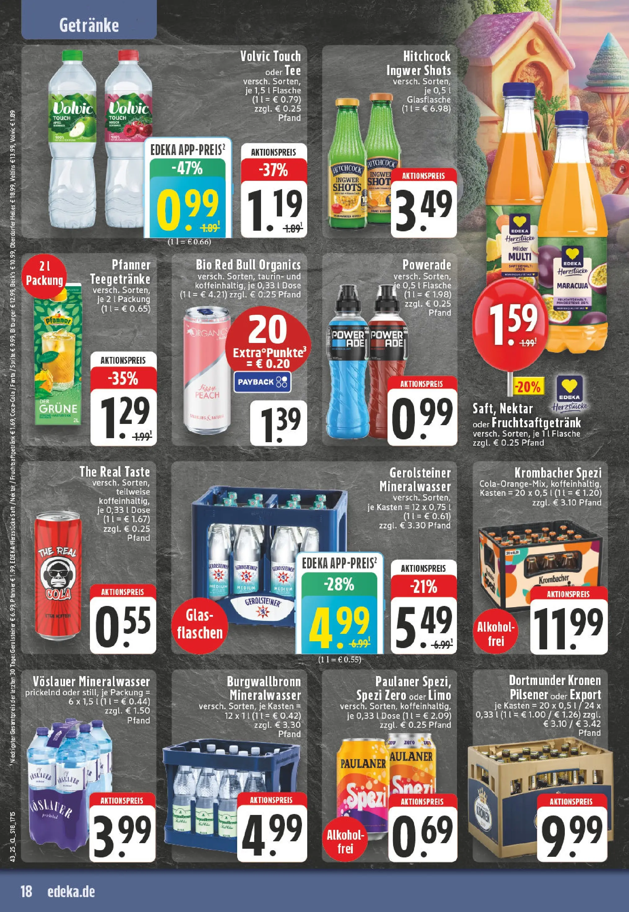 Edeka prospekt Lünen-Brambauer	 (ab 19.10.2025) » Angebote Online | Seite: 18 | Produkte: Bitburger, Sprite, Volvic touch, Paulaner